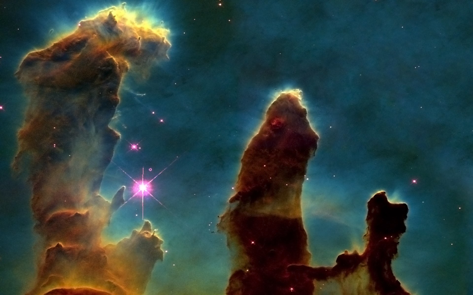 1920x1200 Eagle Nebula Hubble Outer Space Pillars Of Creation Stars