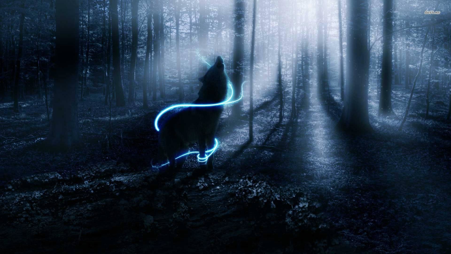 black wolf howling wallpaper