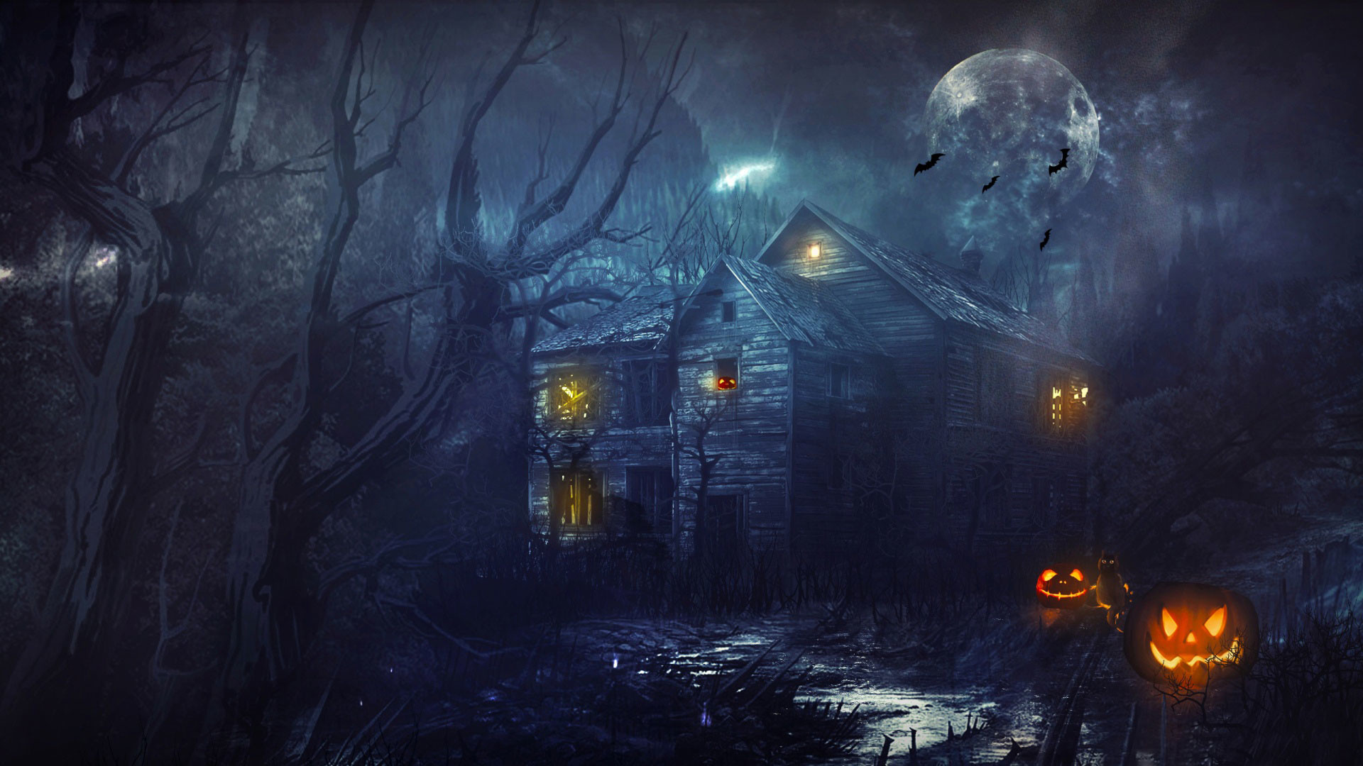 1920x1080 Halloween-Scary-House-Wallpaper