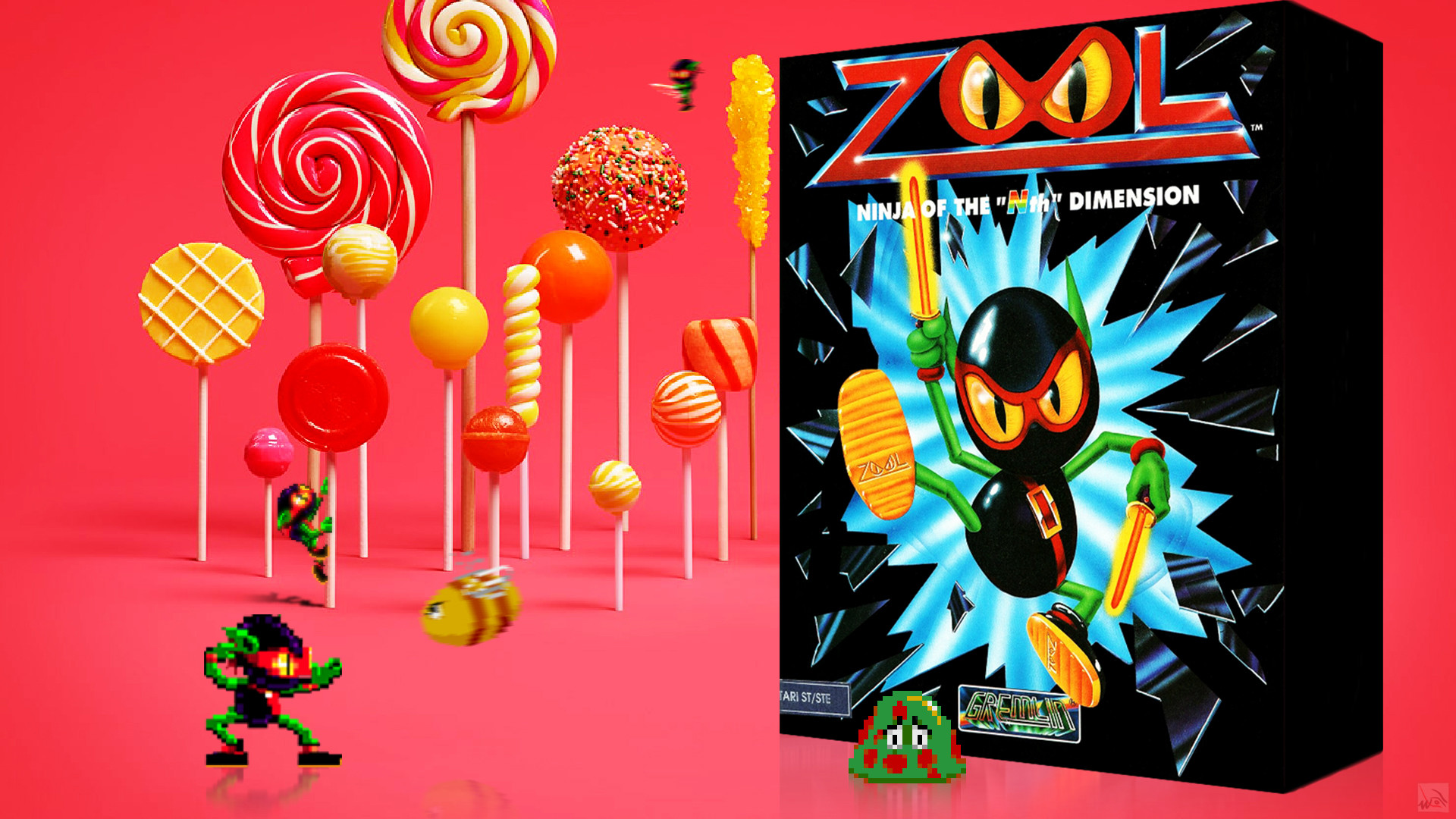 1920x1080 “Zool” is a plateform game released in 1993 on Atari ST and published by  Gremlin Graphics. Download wallpaper (1920 * 1080)