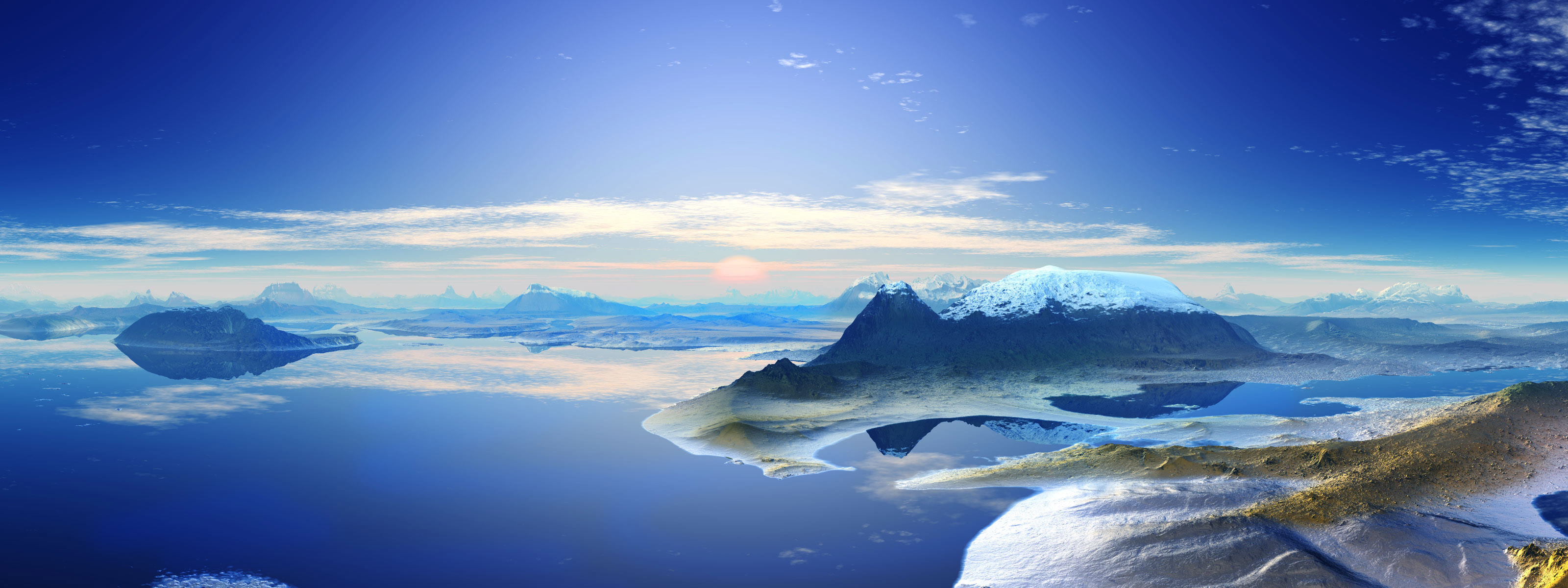 3200x1200 Antarctica Mountain Backgrounds | dual monitor wallpaper-wallpaper
