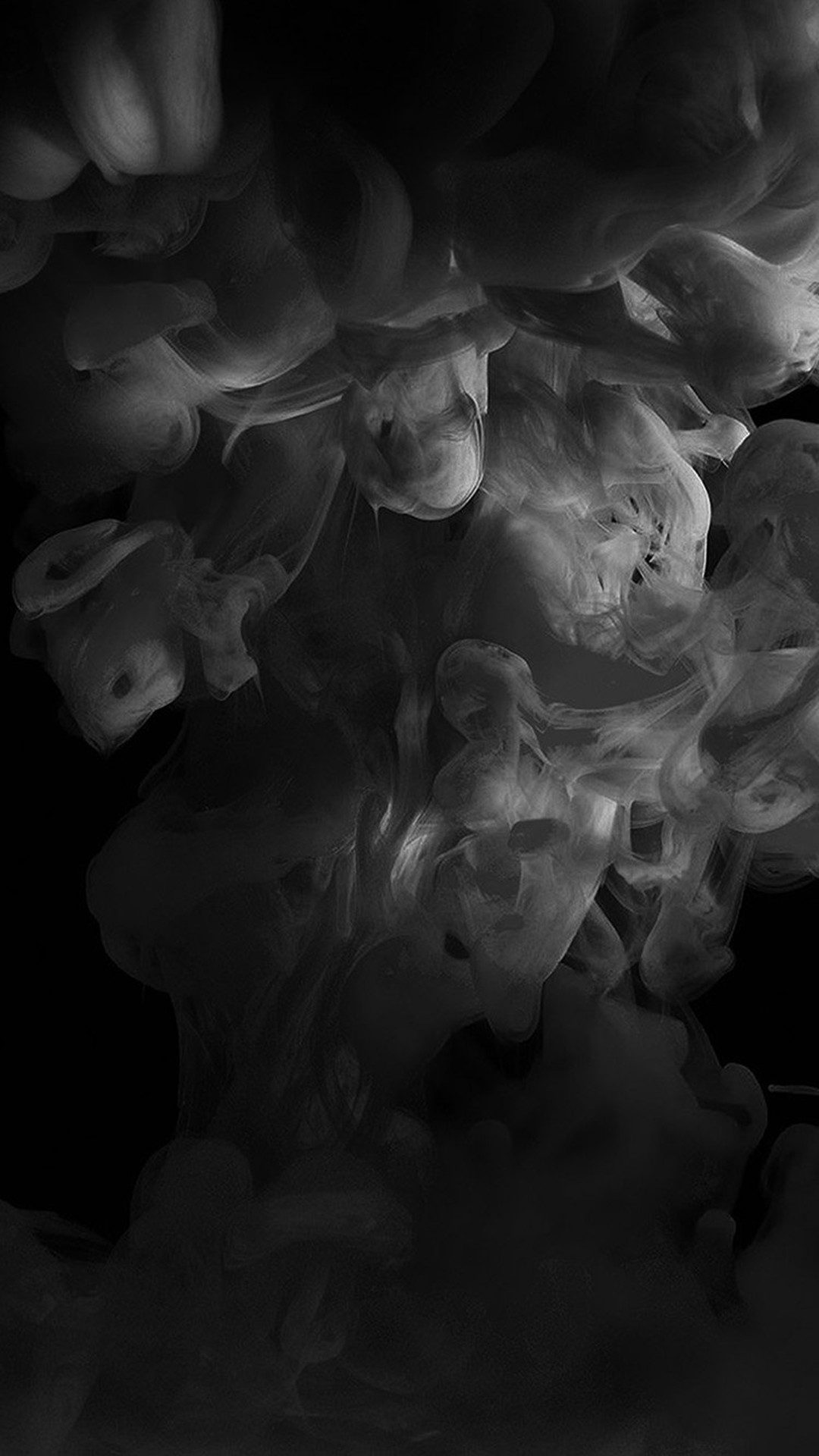 1080x1920 Smoke Dark Bw Abstract Fog Art Illust #iPhone #6 #plus #wallpaper