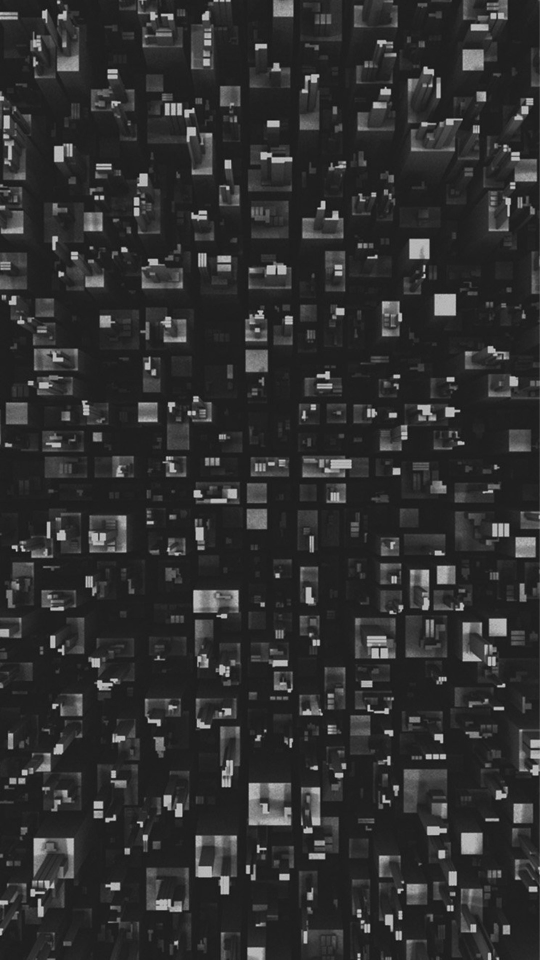 1080x1920 3D Art Building Dark Pattern #iPhone #7 #wallpaper