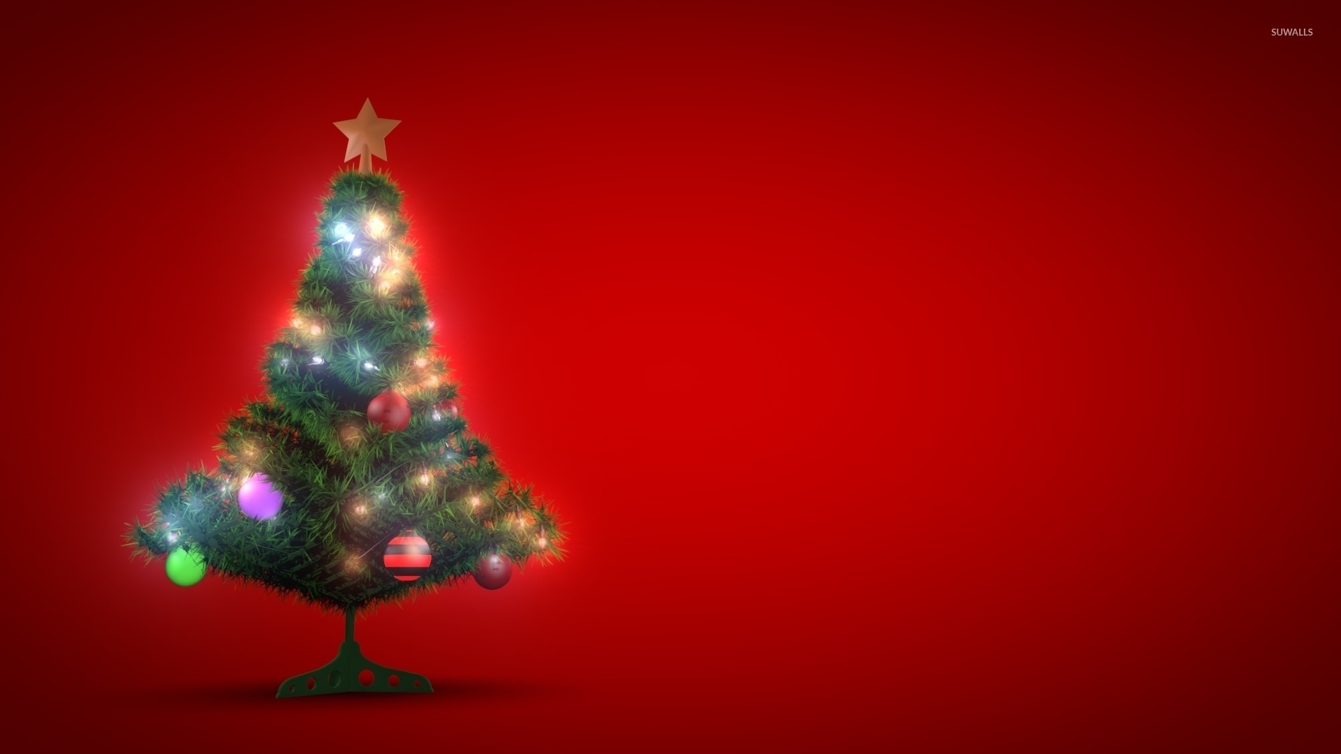 1920x1080 Small glowing Christmas tree wallpaper  jpg
