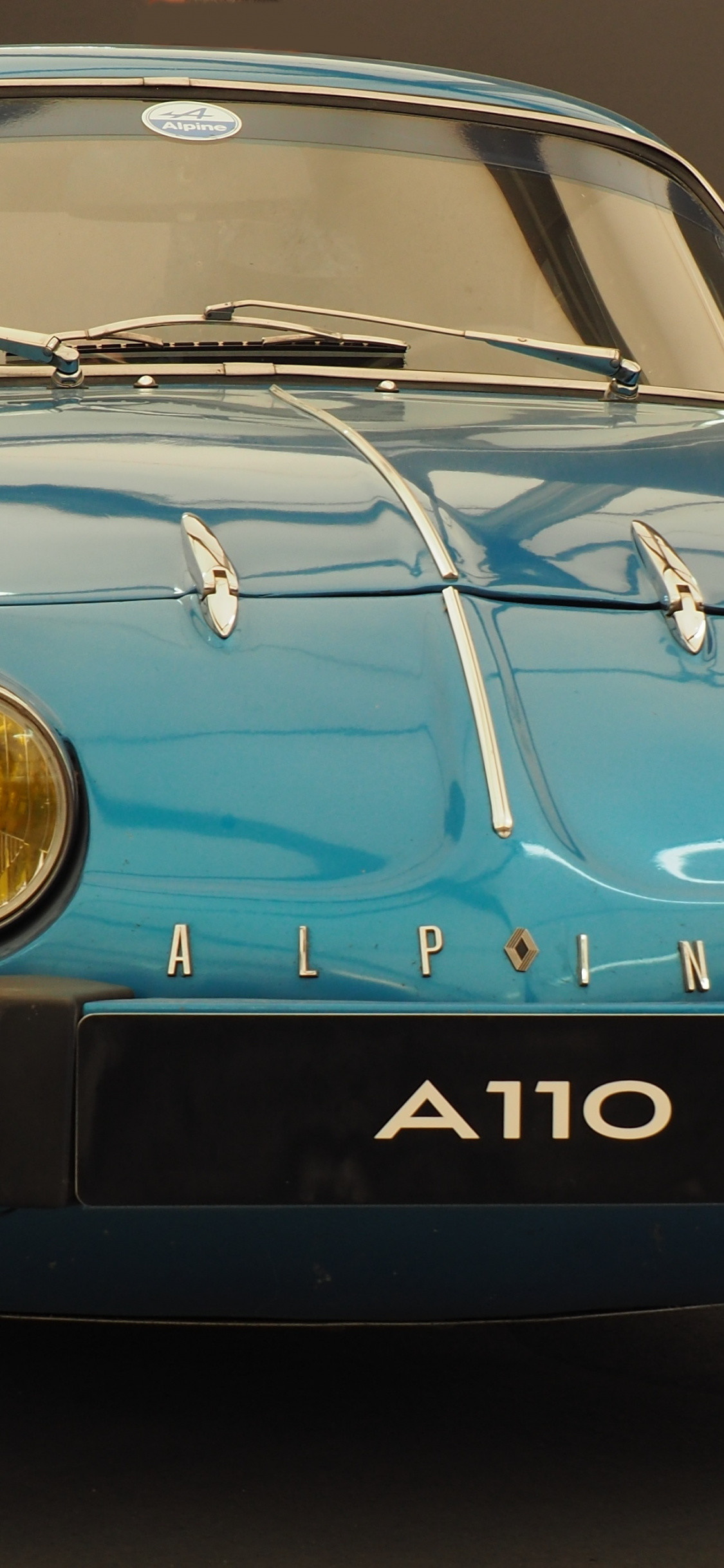 1125x2436 Alpine A110, classic car, front,  wallpaper