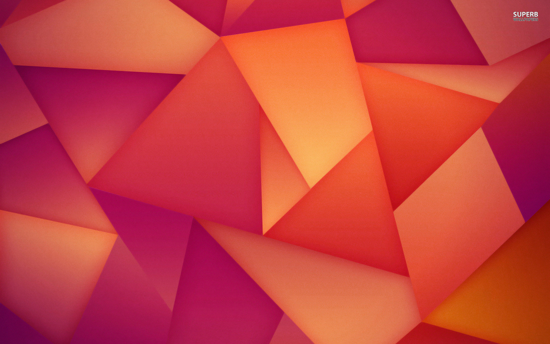 1920x1200 Orange and purple polygons wallpaper - 1067243