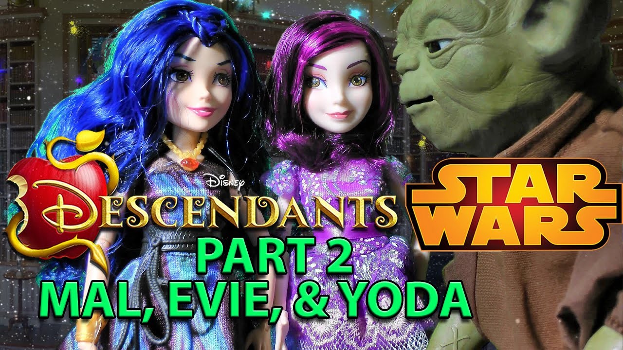 1920x1080 Mal and Evie Descendants Dolls PART 2 Call Upon Yoda Jedi Master Star Wars  Disney Toy Review Carlos