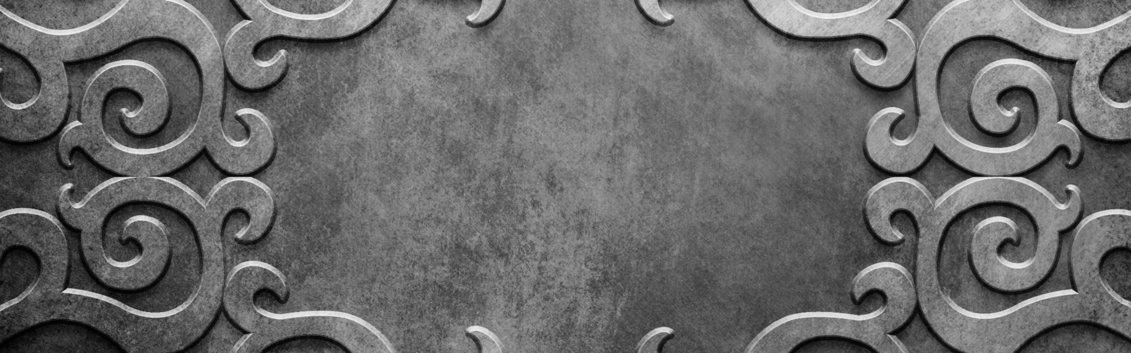 3840x1200 Preview wallpaper metal, patterns, lines, silver, background 