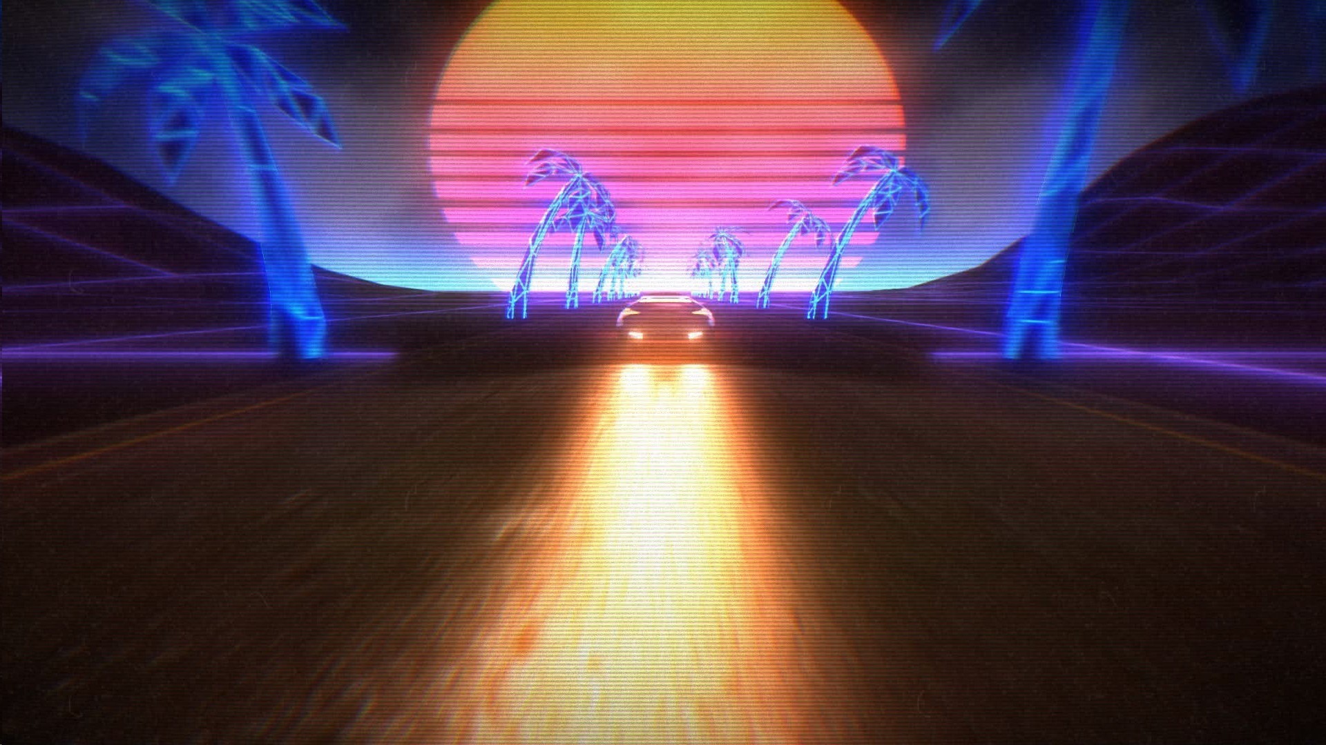 1920x1080 General  New Retro Wave synthwave 1980s neon car retro games