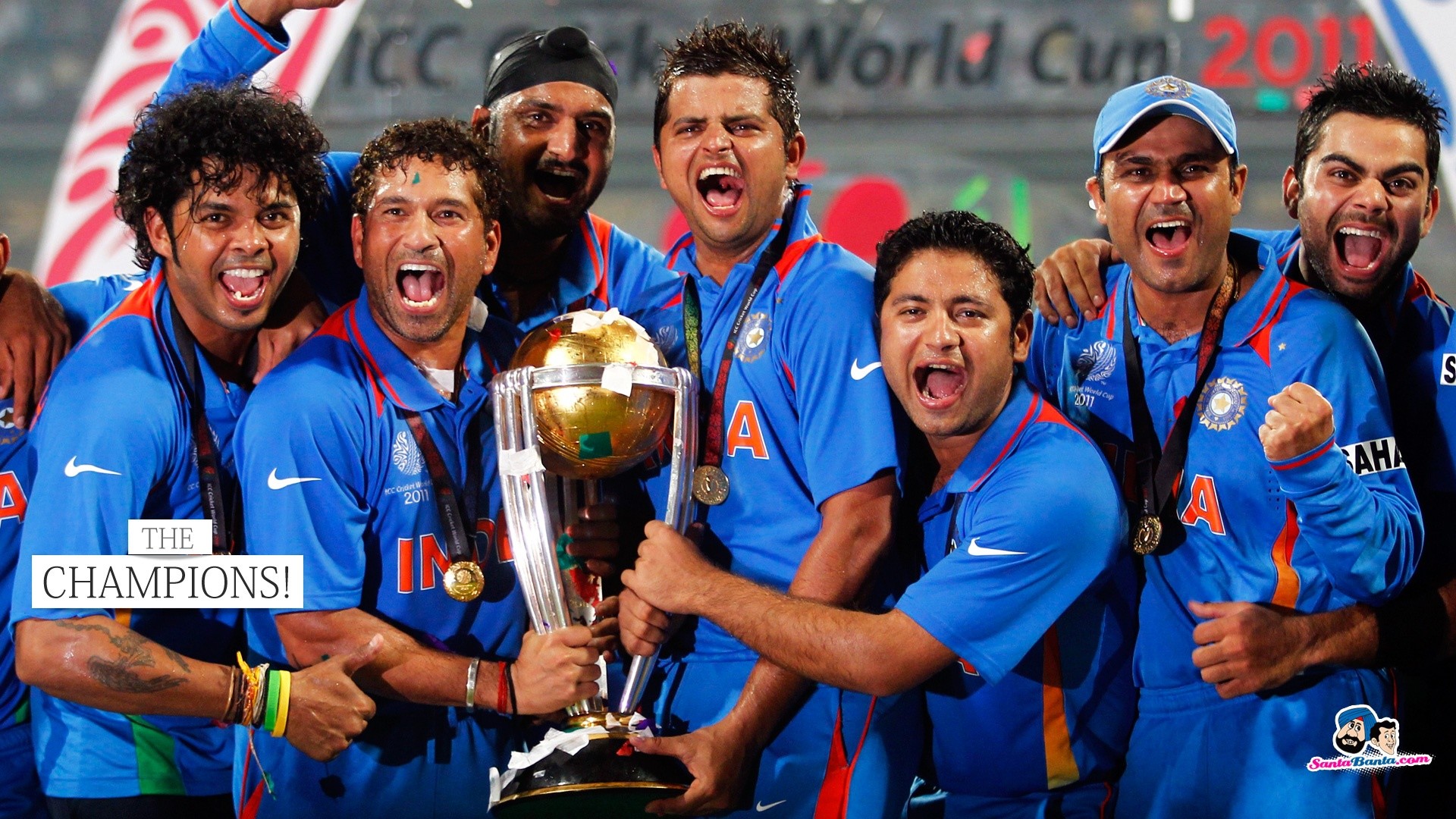 1920x1080 Team India 2011 World Cup