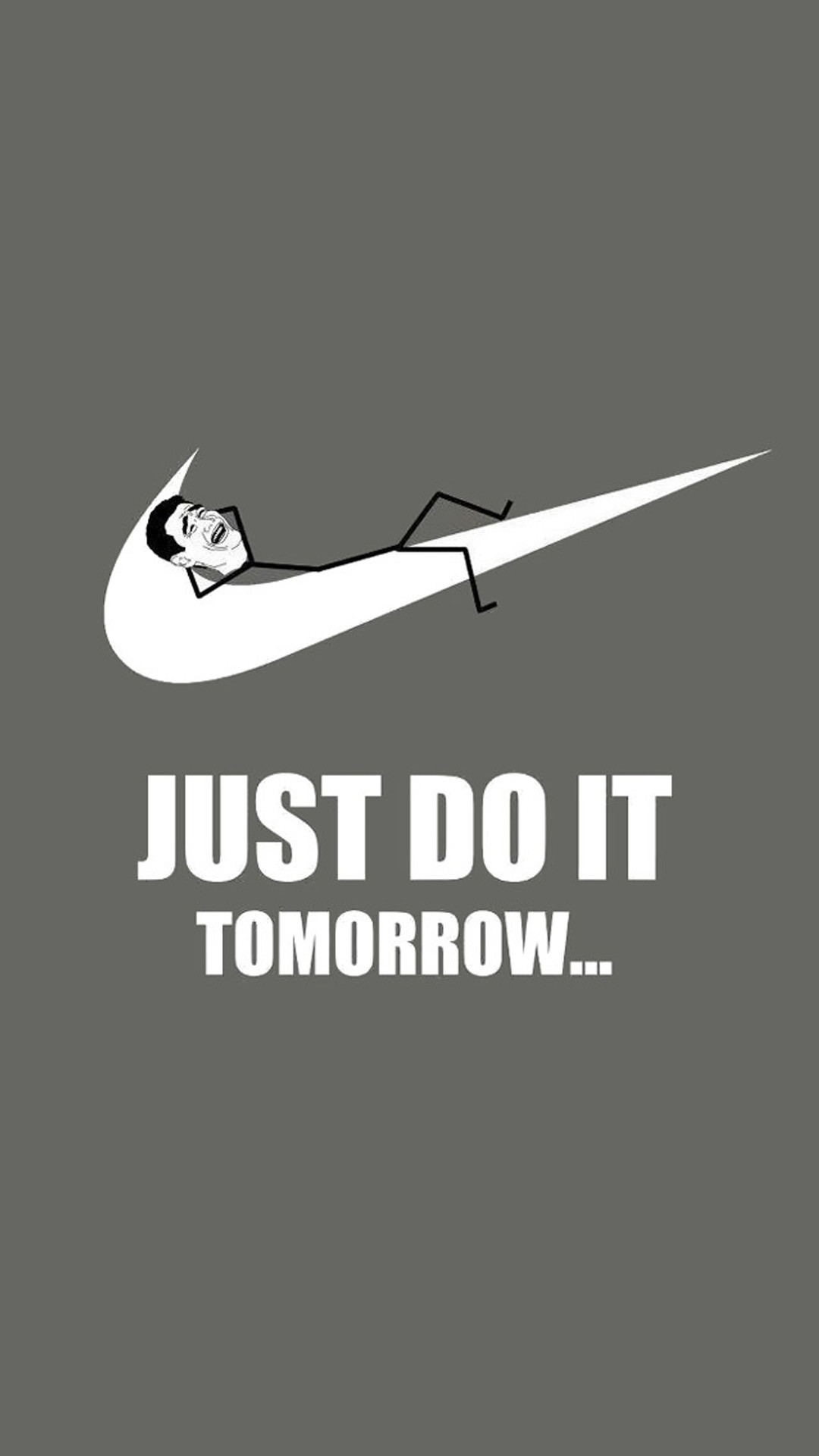 1080x1920 Just Do It Tomorrow Nike iPhone 6 plus wallpaper - art, sport, AD, Ming Yao