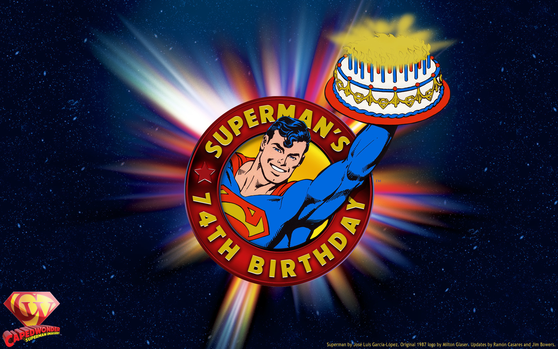 1920x1200 He also designed Superman's 50th birthday logo seen in DC Comics' official .