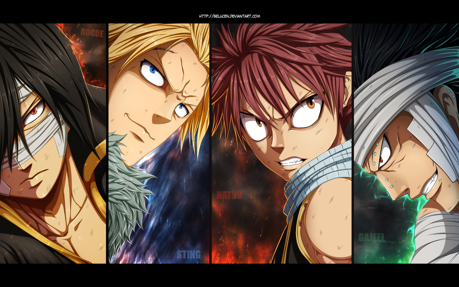 Fairy Tail Dragon Slayers digital wallpaper #Anime Fairy Tail Cobra (Fairy  Tail) Gajeel Redfox Laxus Dreya…