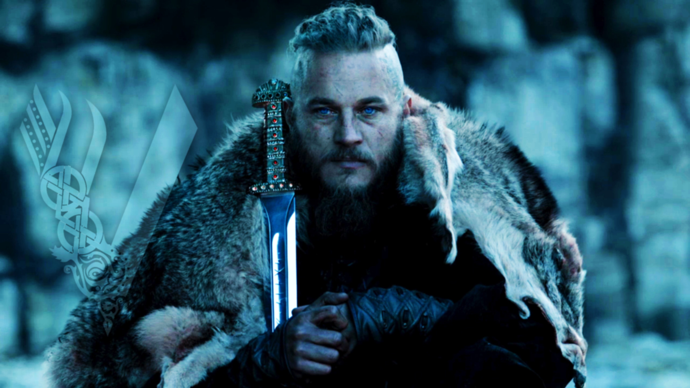 2400x1350 Ragnar Lothbrok Vikings HD Wallpaper