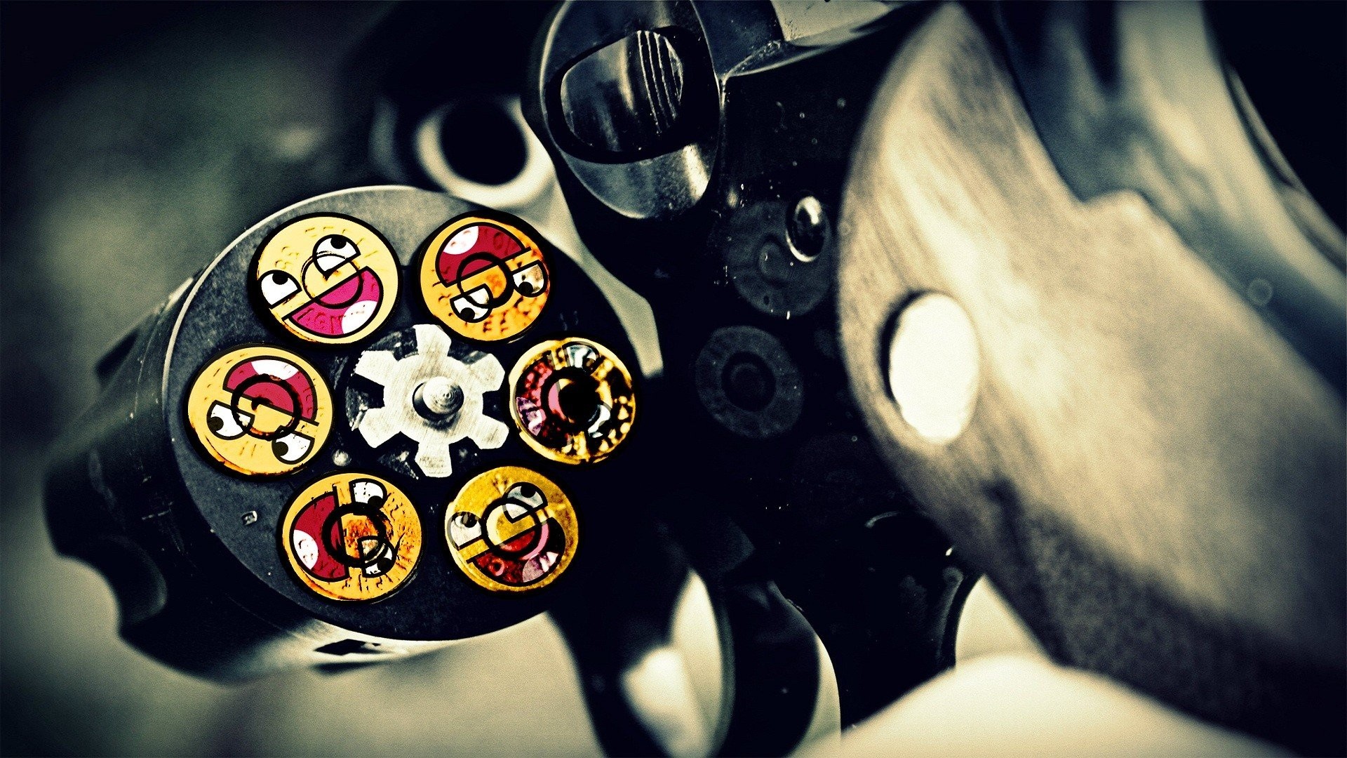 1920x1080 guns, Ammunition, Smiley, Face, Awesome, Face Wallpapers HD / Desktop and  Mobile Backgrounds