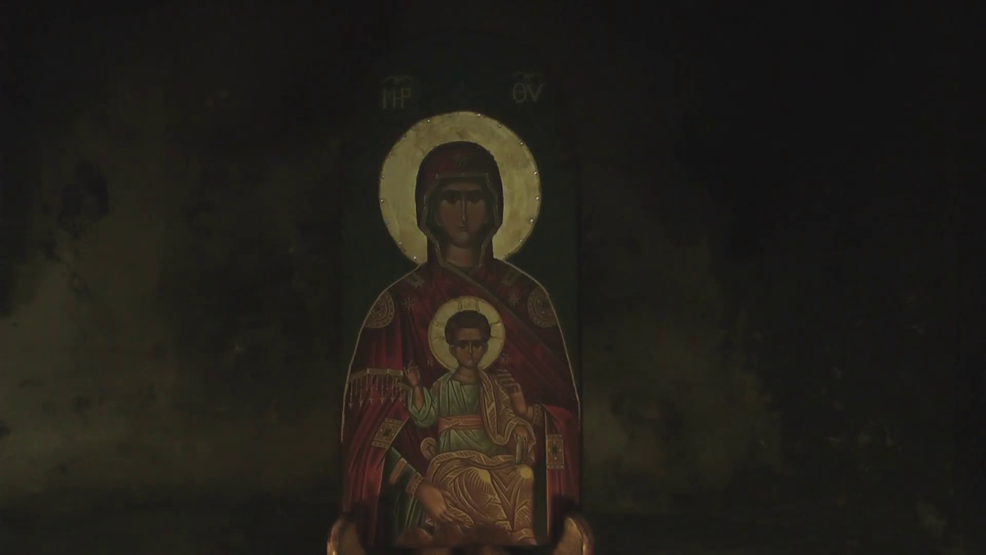 1920x1080 Eastern Orthodox icon of Blessed Virgin Mary with Jesus Christ. Stock Video  Footage - Storyblocks Video