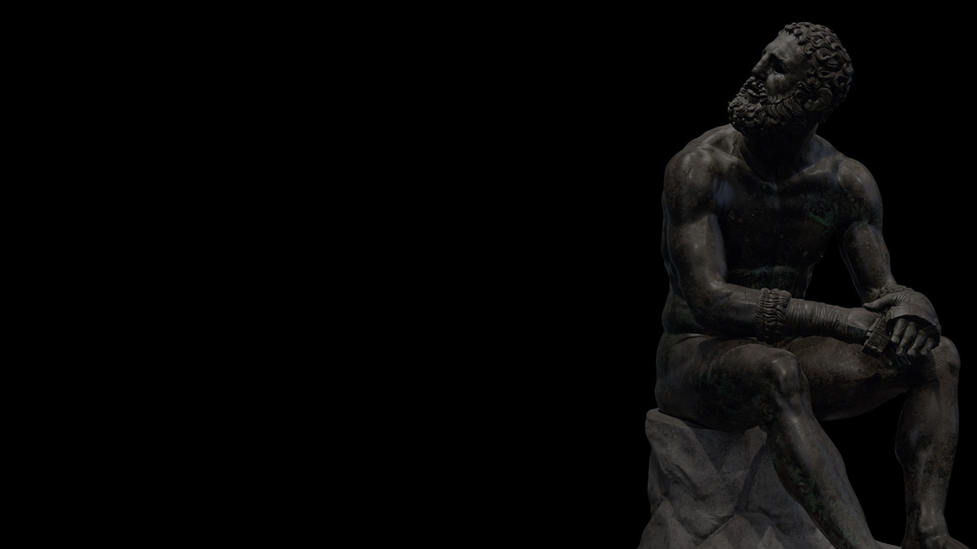 1920x1080 thinking, Sculpture, Culture, Philosophy, Boxer of Quirinal