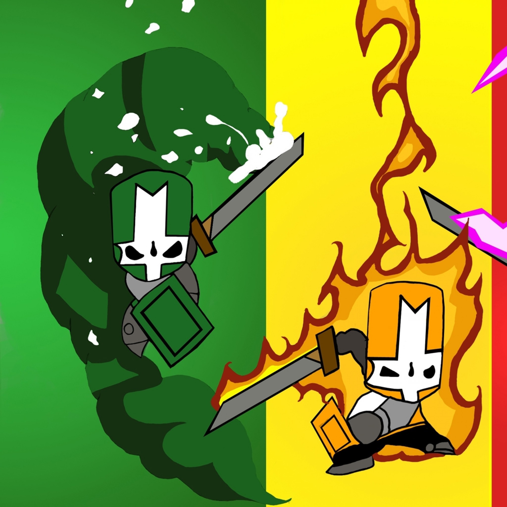 Download Castle Crashers Characters In Colors Wallpaper