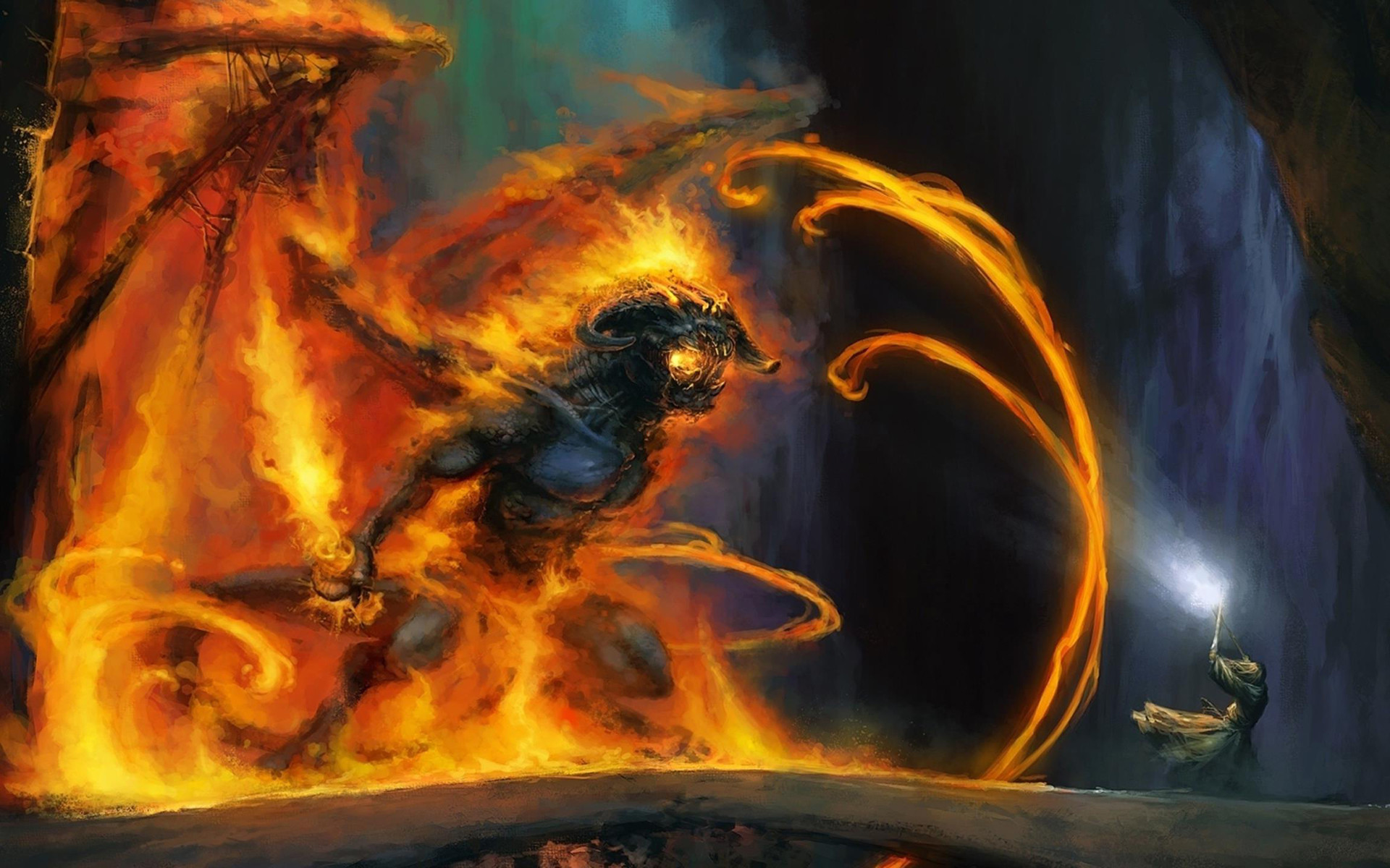 1920x1200 Gandalf Balrog Wallpapers Pictures Photos Images