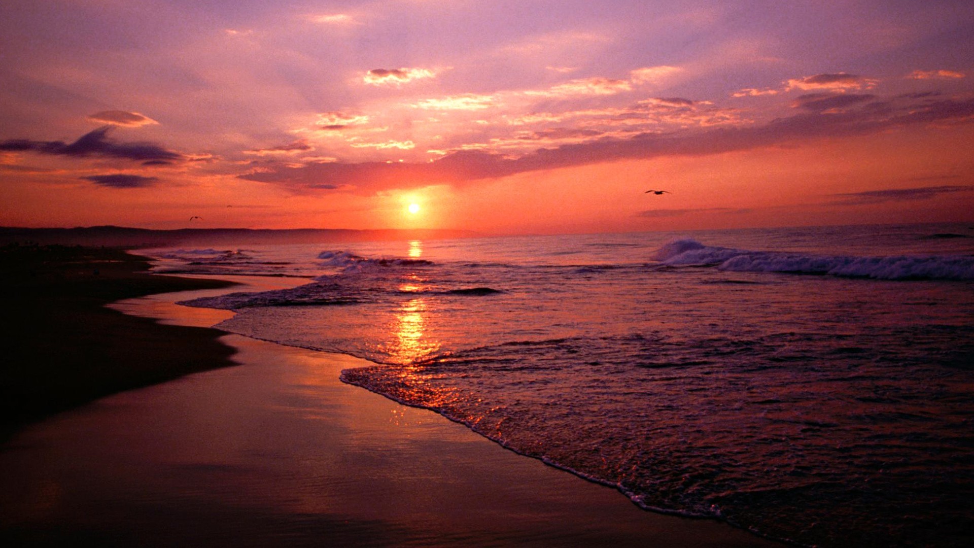 1920x1080 Sunset Beach Wallpaper  Sunset, Beach