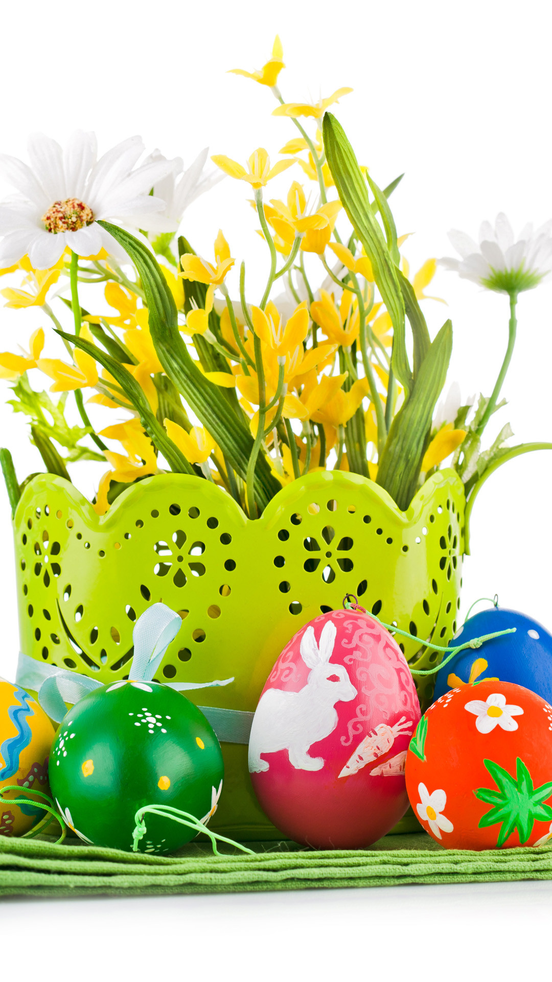 1080x1920 Easter Eggs Flower Basket