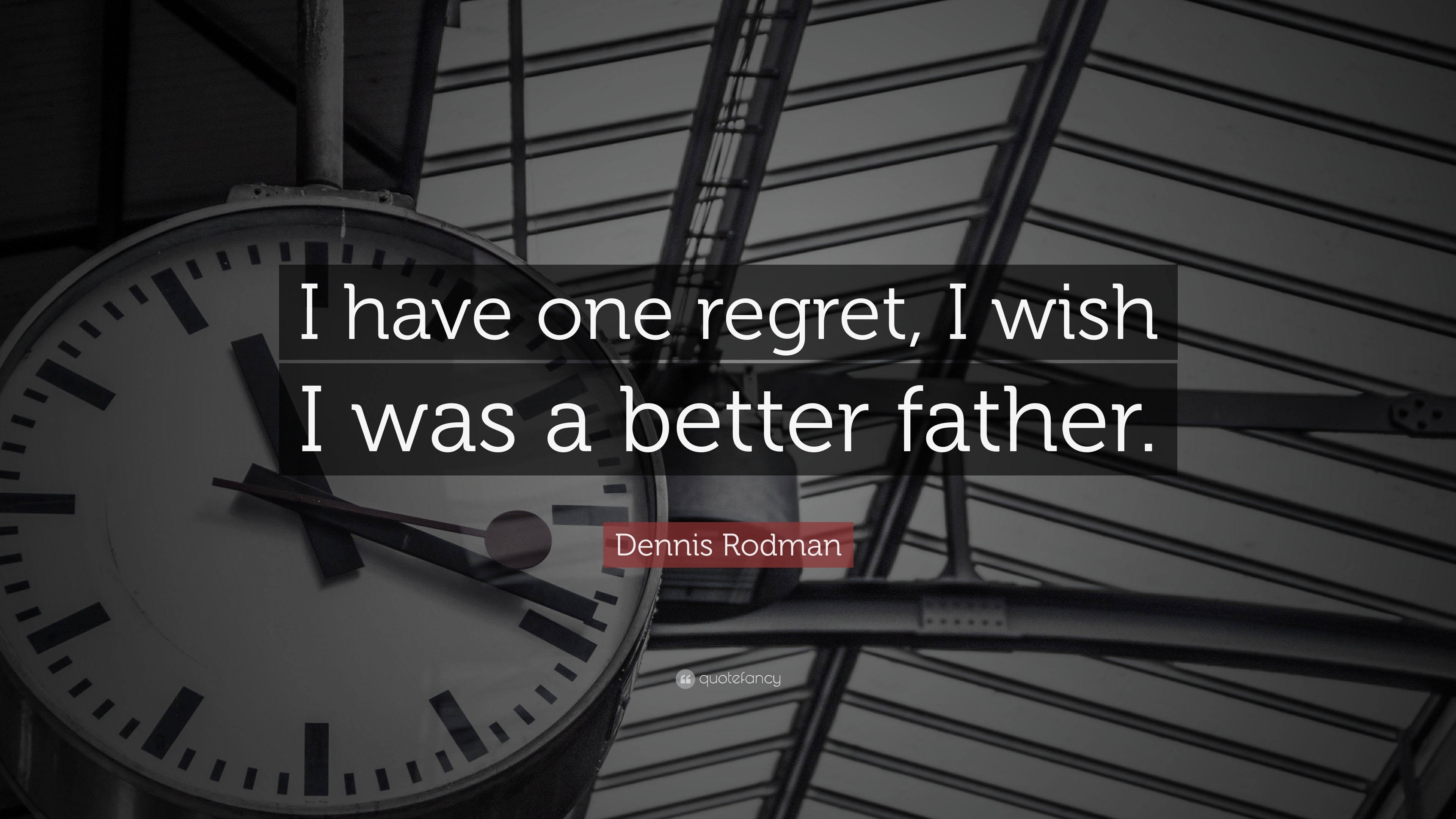 3840x2160 Dennis Rodman Quote: “I have one regret, I wish I was a better