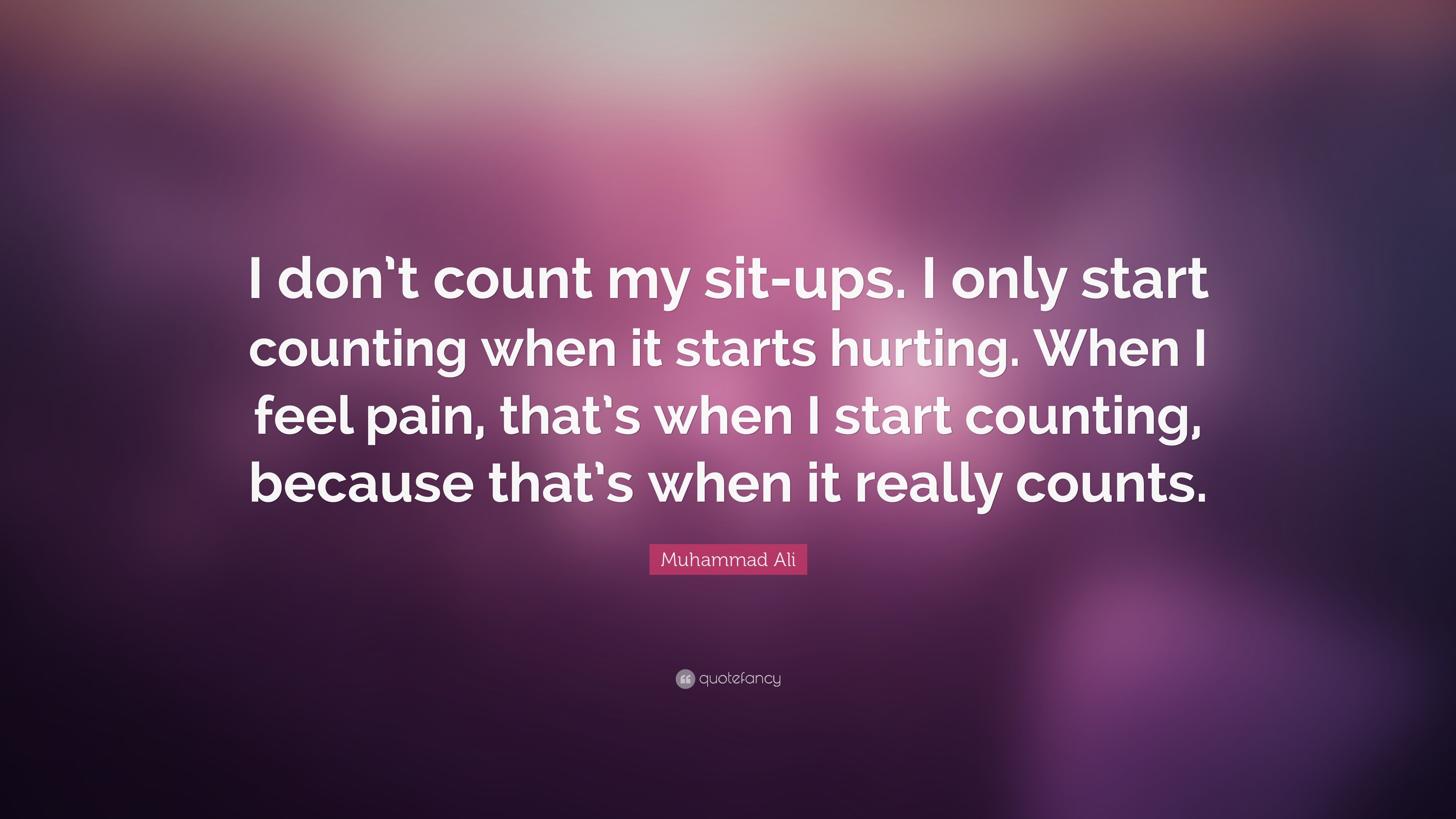 3840x2160 Muhammad Ali Quote: “I don't count my sit-ups. I