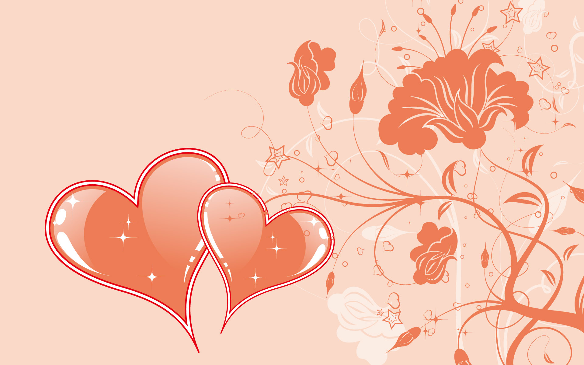 1920x1200 Pink hearts wallpaper