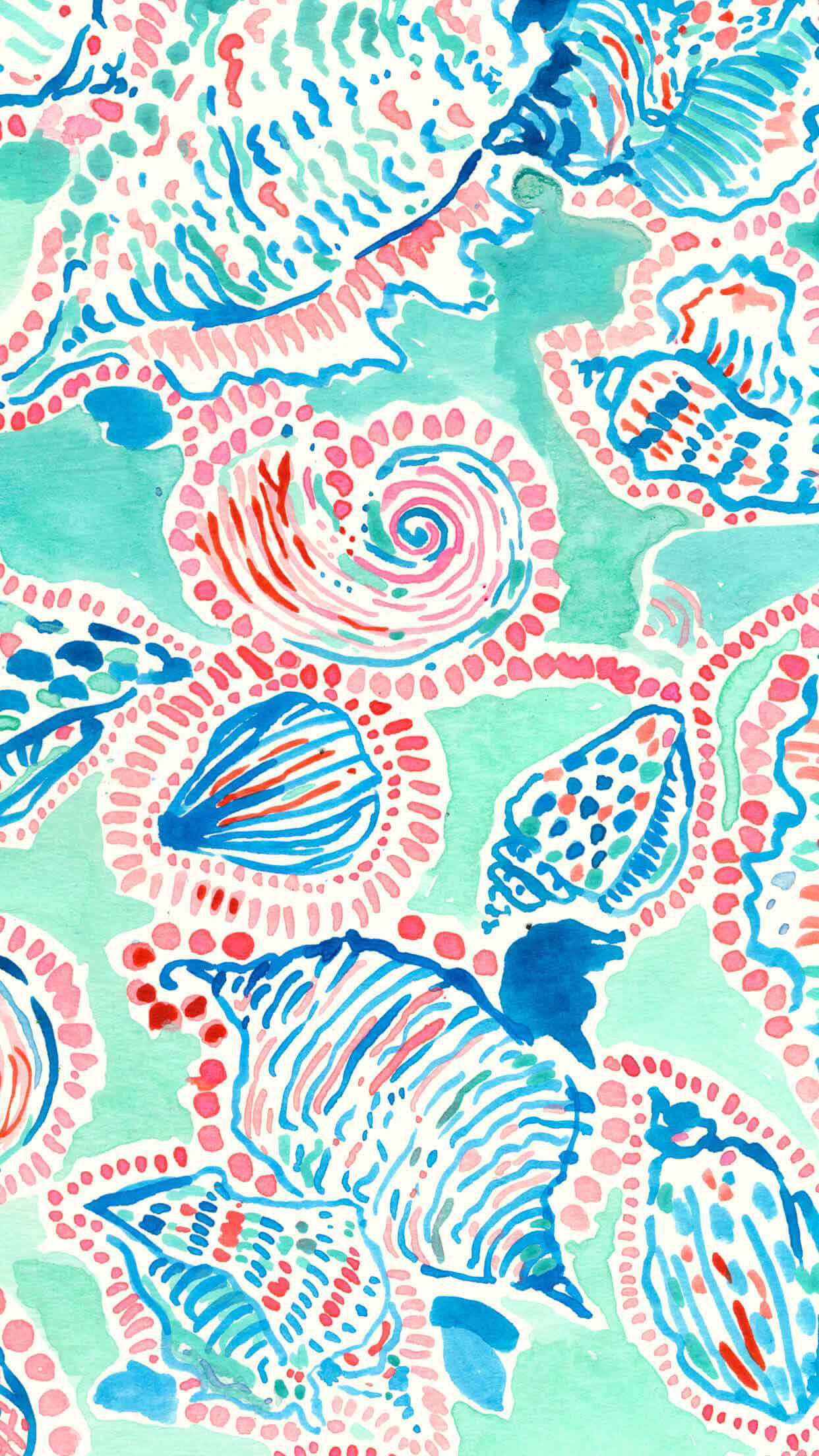 1242x2208 Let there be silence while this Lilly Pulitzer print does the talking :  Shell Me About
