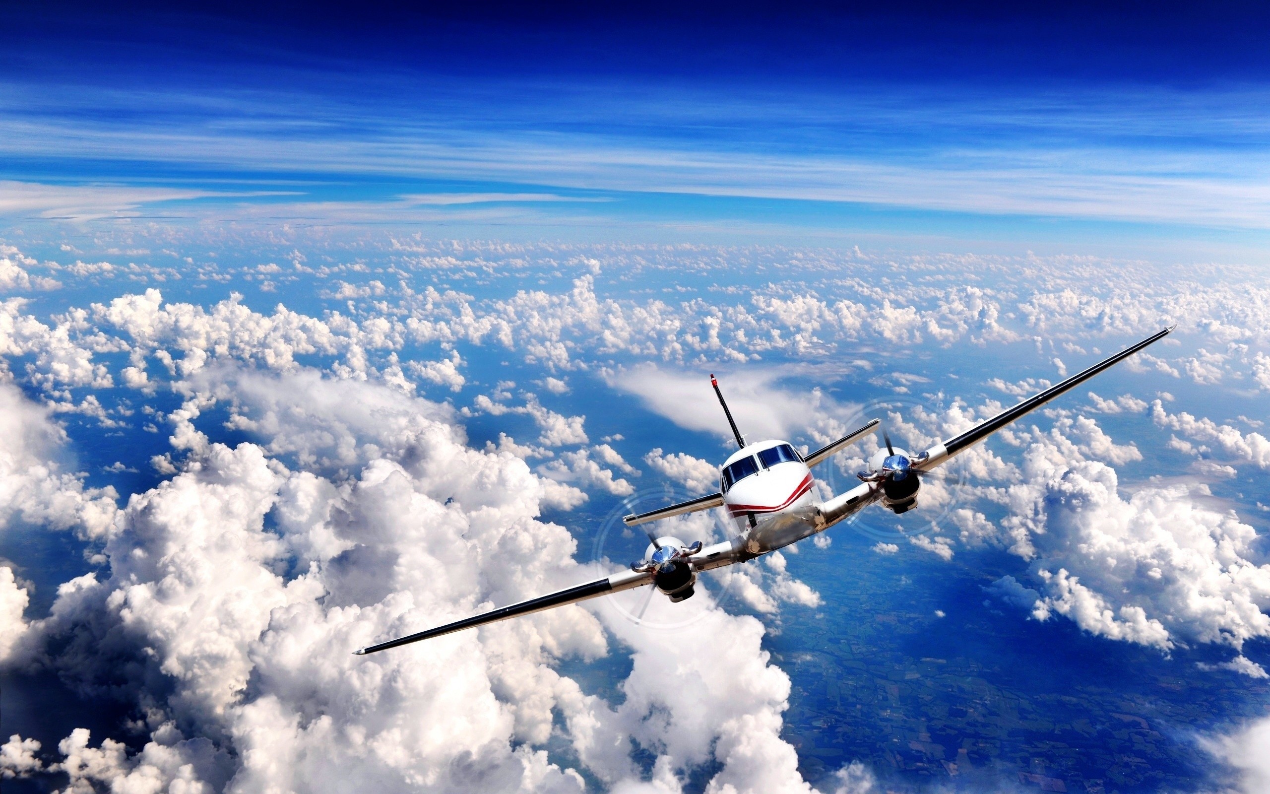 2560x1600 Aircraft Plane Over The Clouds Wallpaper