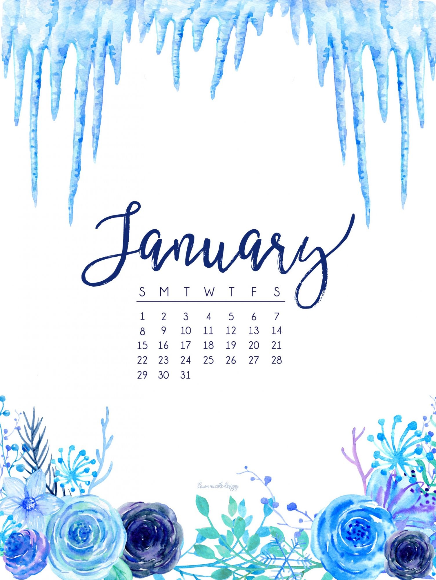 1504x2000 January 2017 Calendar + Tech Pretties. “