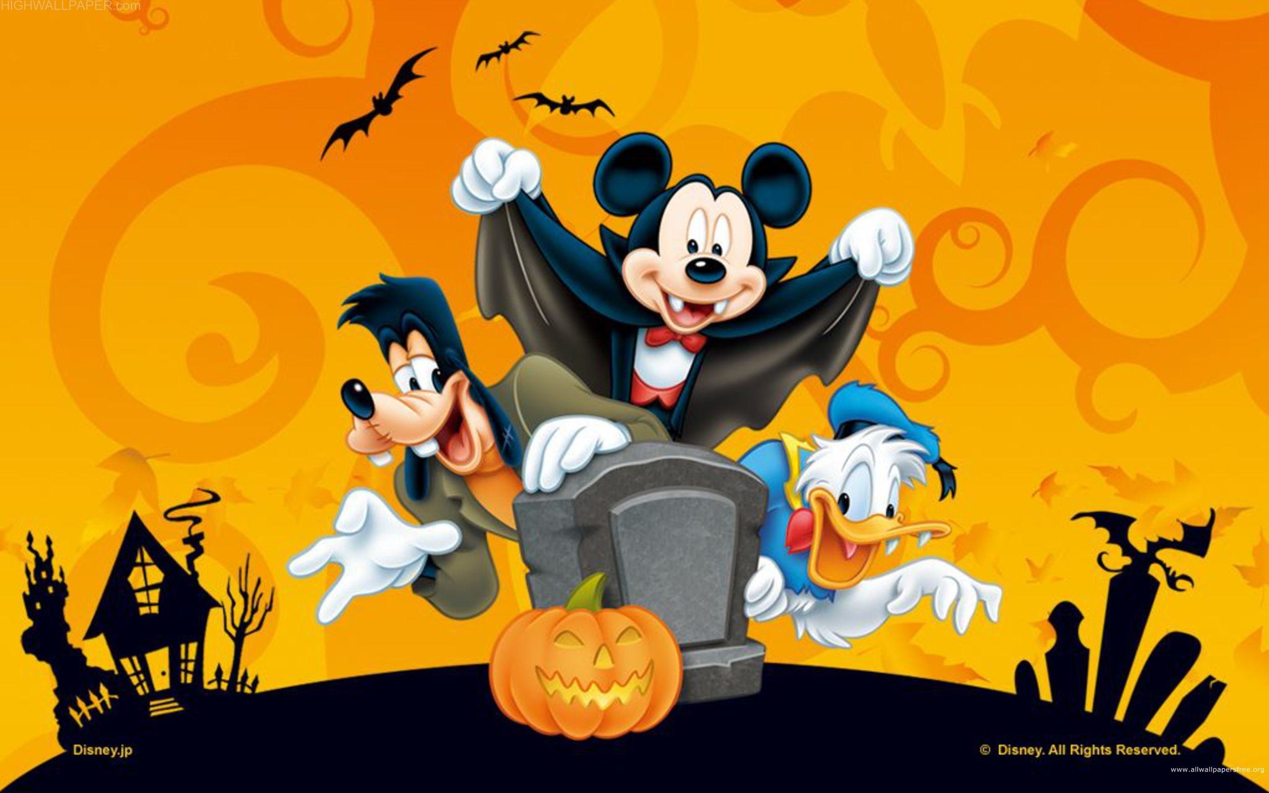 2560x1600 Micky Mouse Donald Goofy HAppy Helloween
