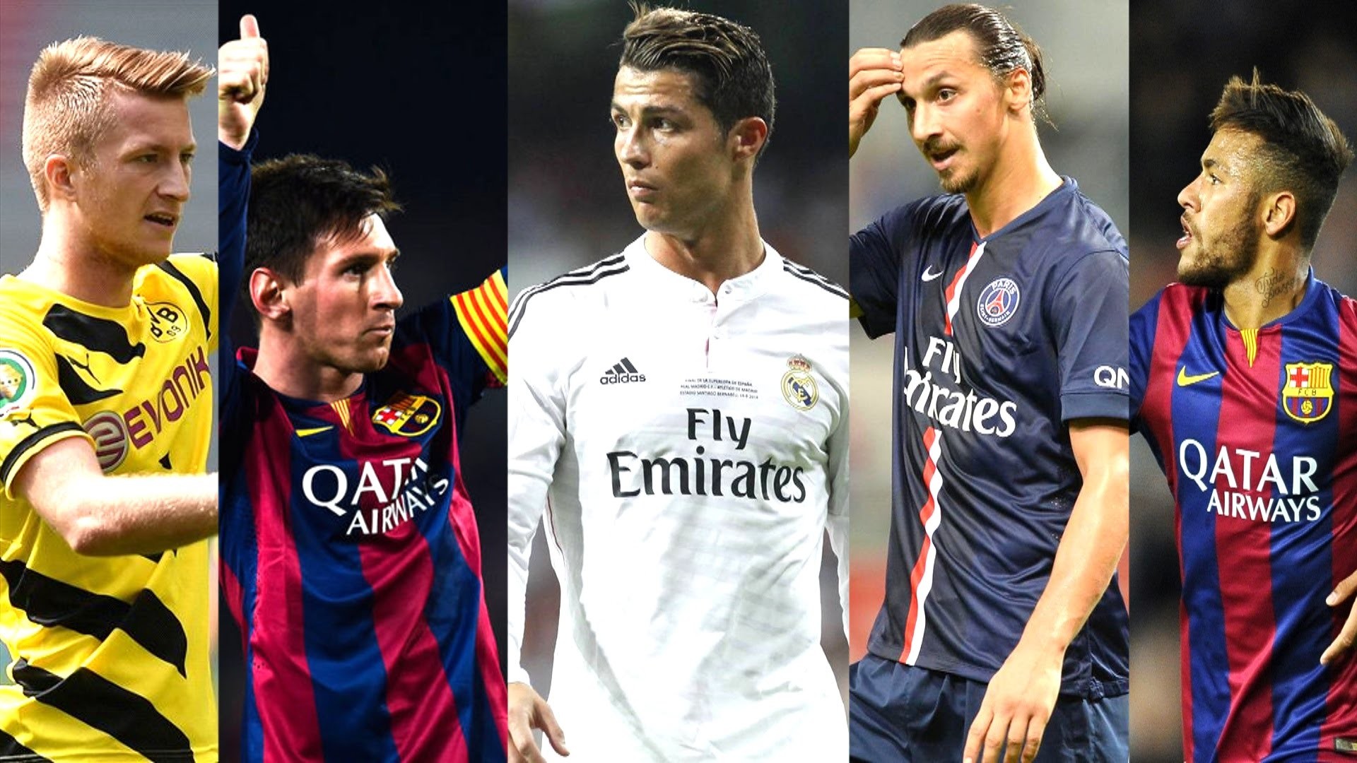 1920x1080 Best Football Skill Show 2015 â Ronaldo â Messi â Neymar â Bale â Robben â  Ibrahimovic â HD