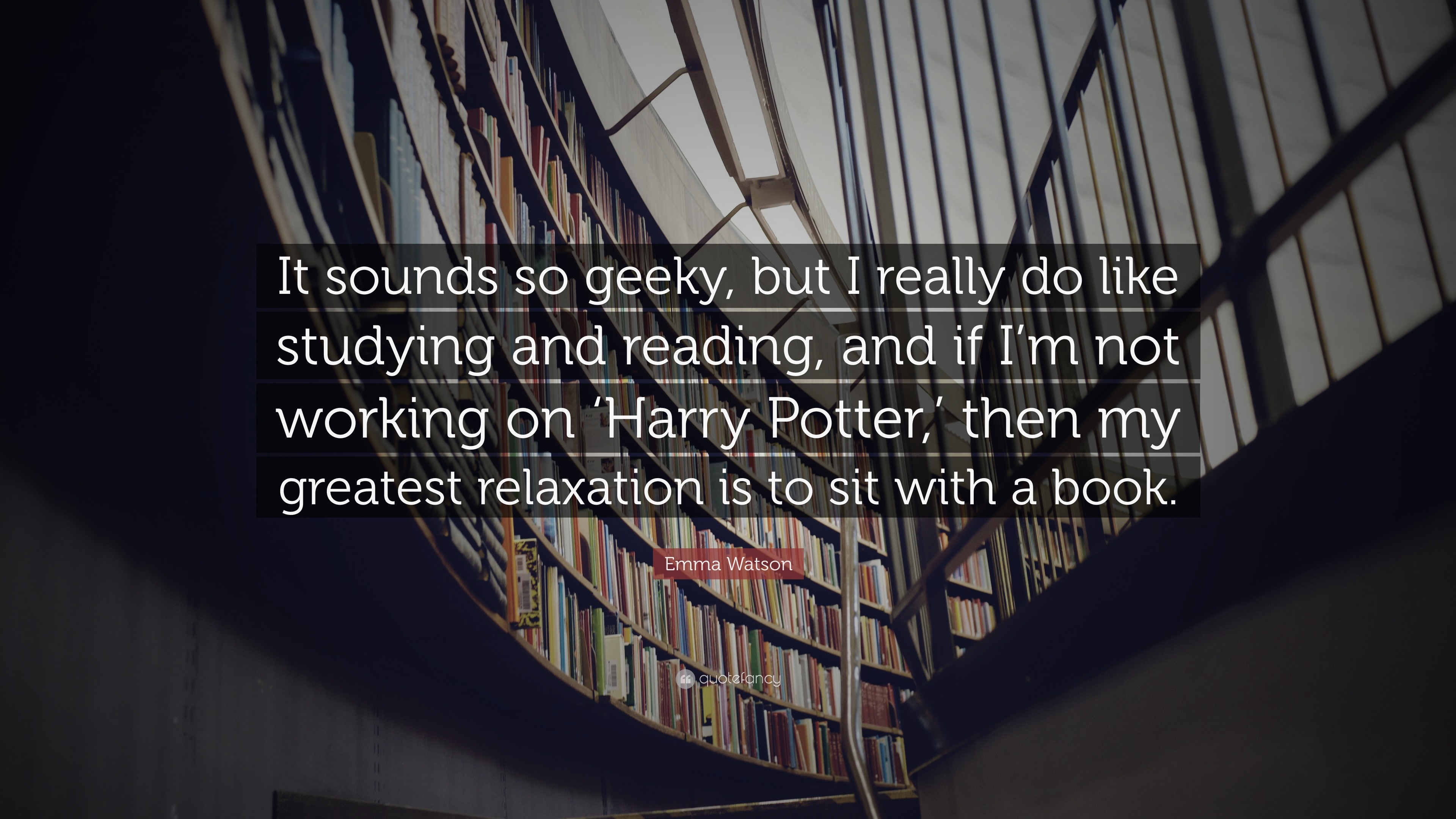 3840x2160 Emma Watson Quote: “It sounds so geeky, but I really do like studying