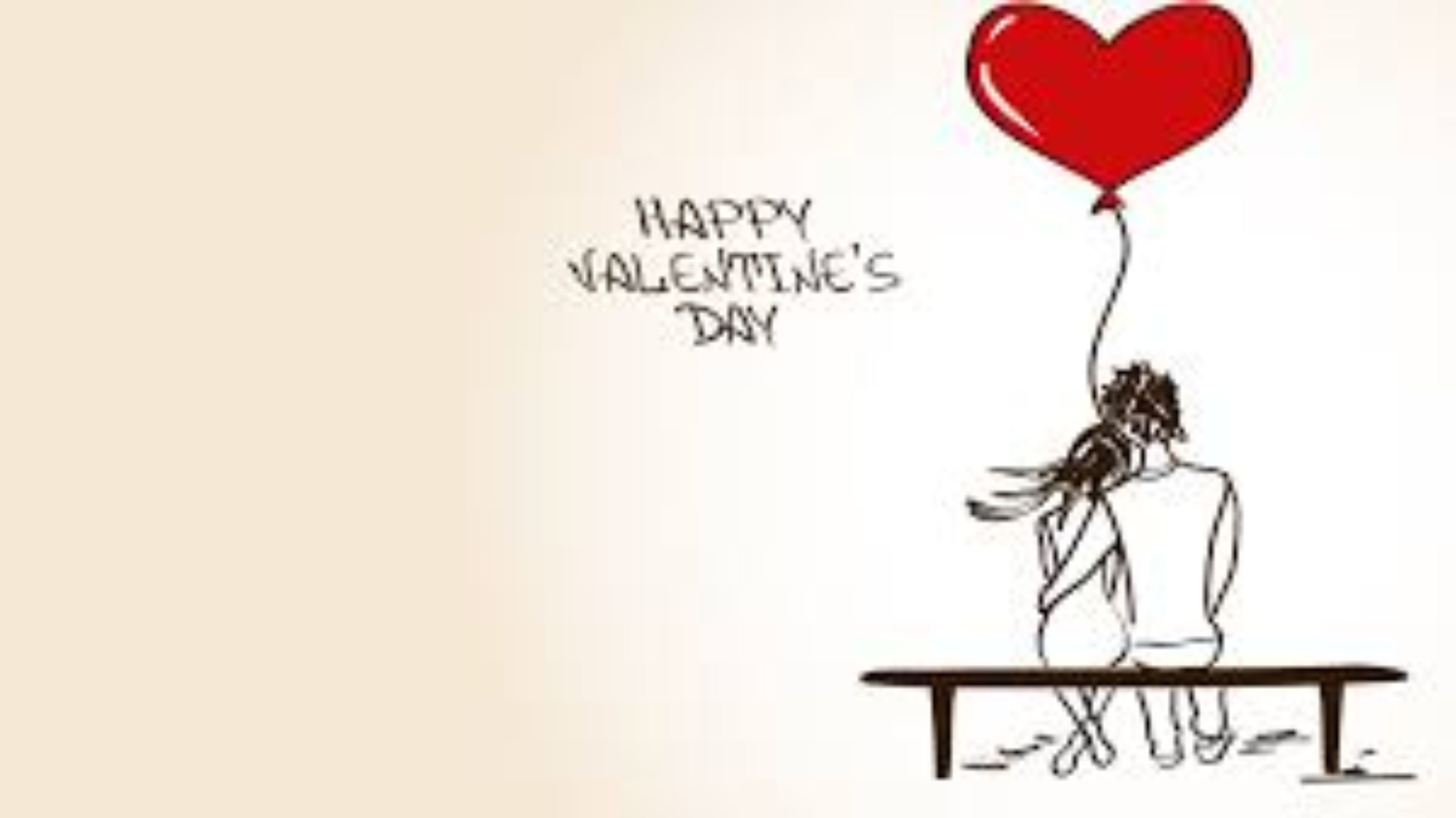 3840x2160 Simple Cartoon 2016 Valentines Day 4K Wallpapers