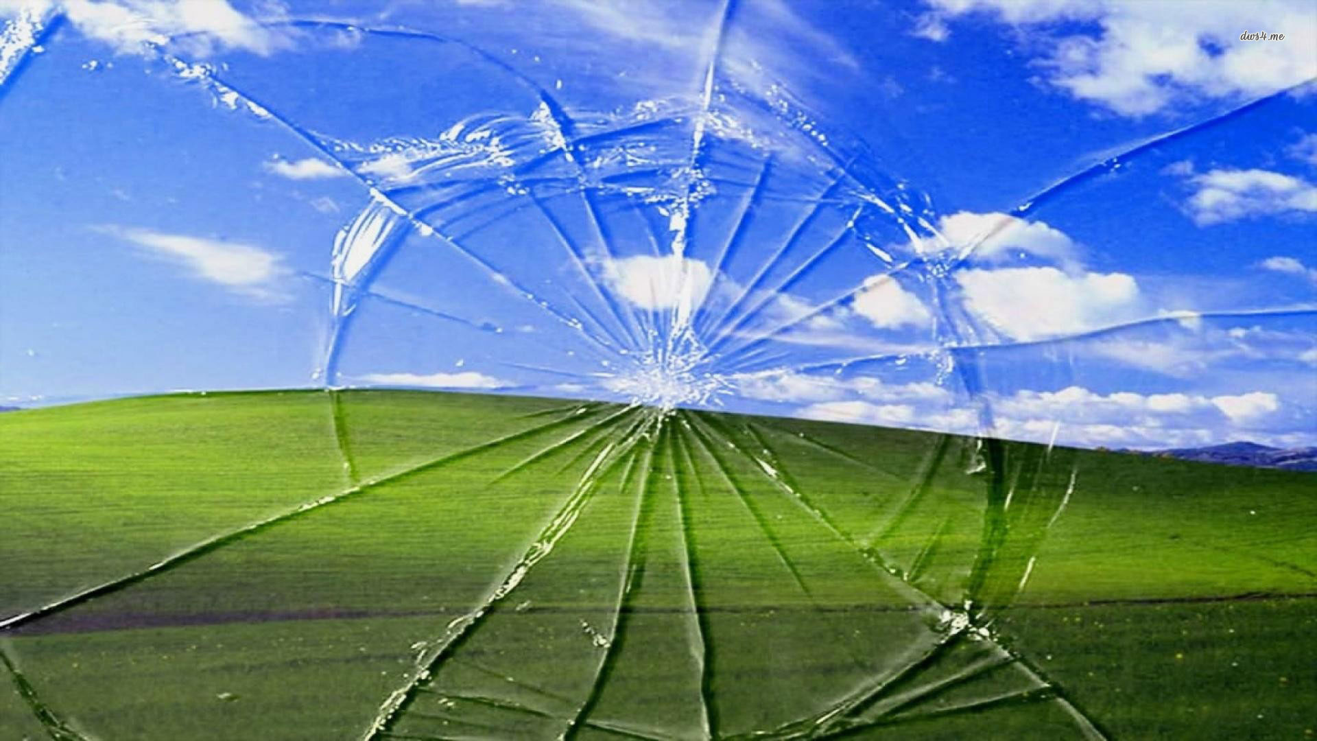 1920x1080 Green hills behind broken Top HD Glass wallpapers