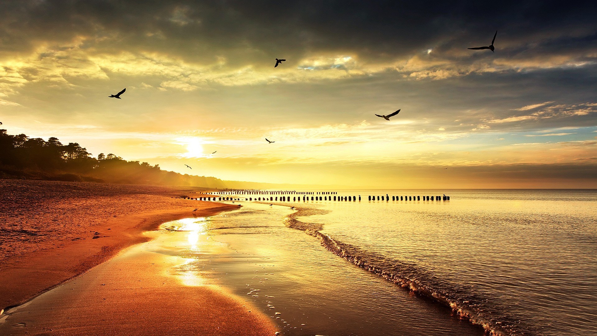 1920x1080 wallpaper.wiki-HD-Sunset-Beaches-Image-PIC-WPD00728-