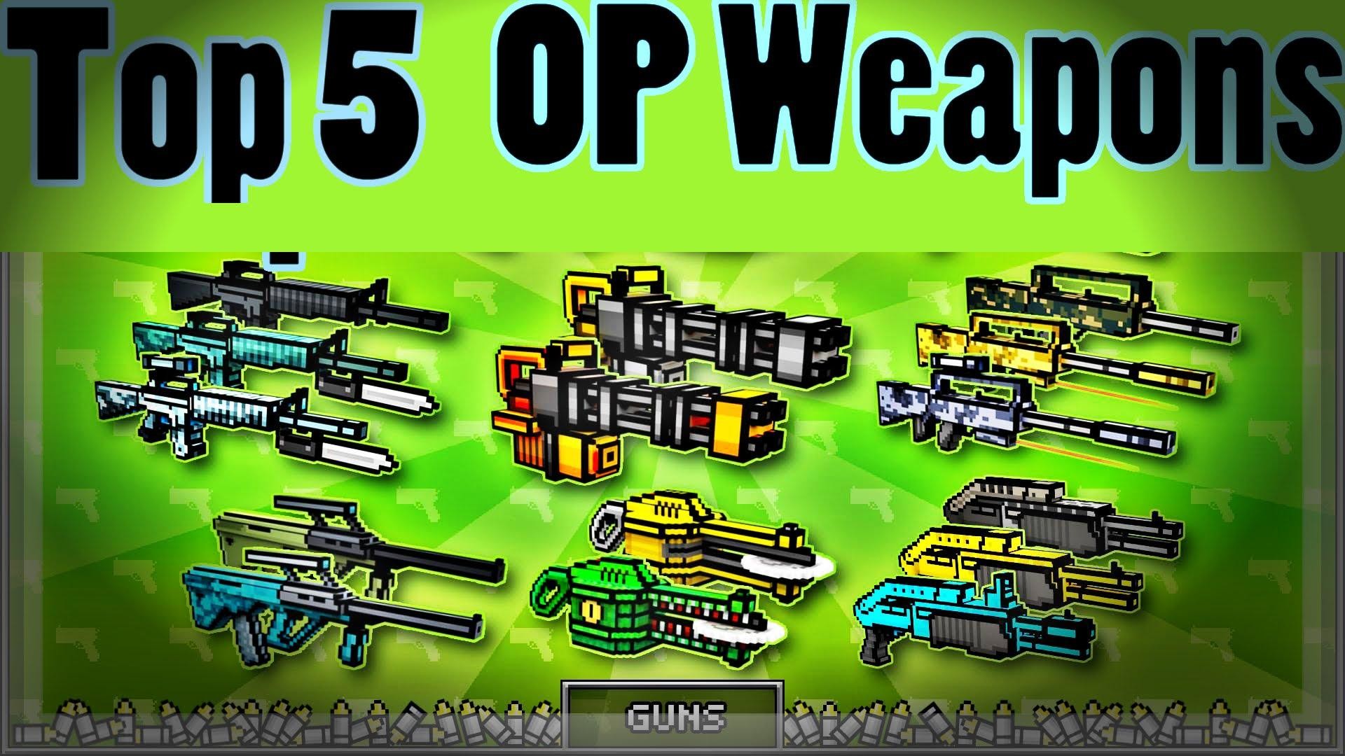 1920x1080 Pixel Gun 3D: Top 5 most OP (strongest) weapons in the game -