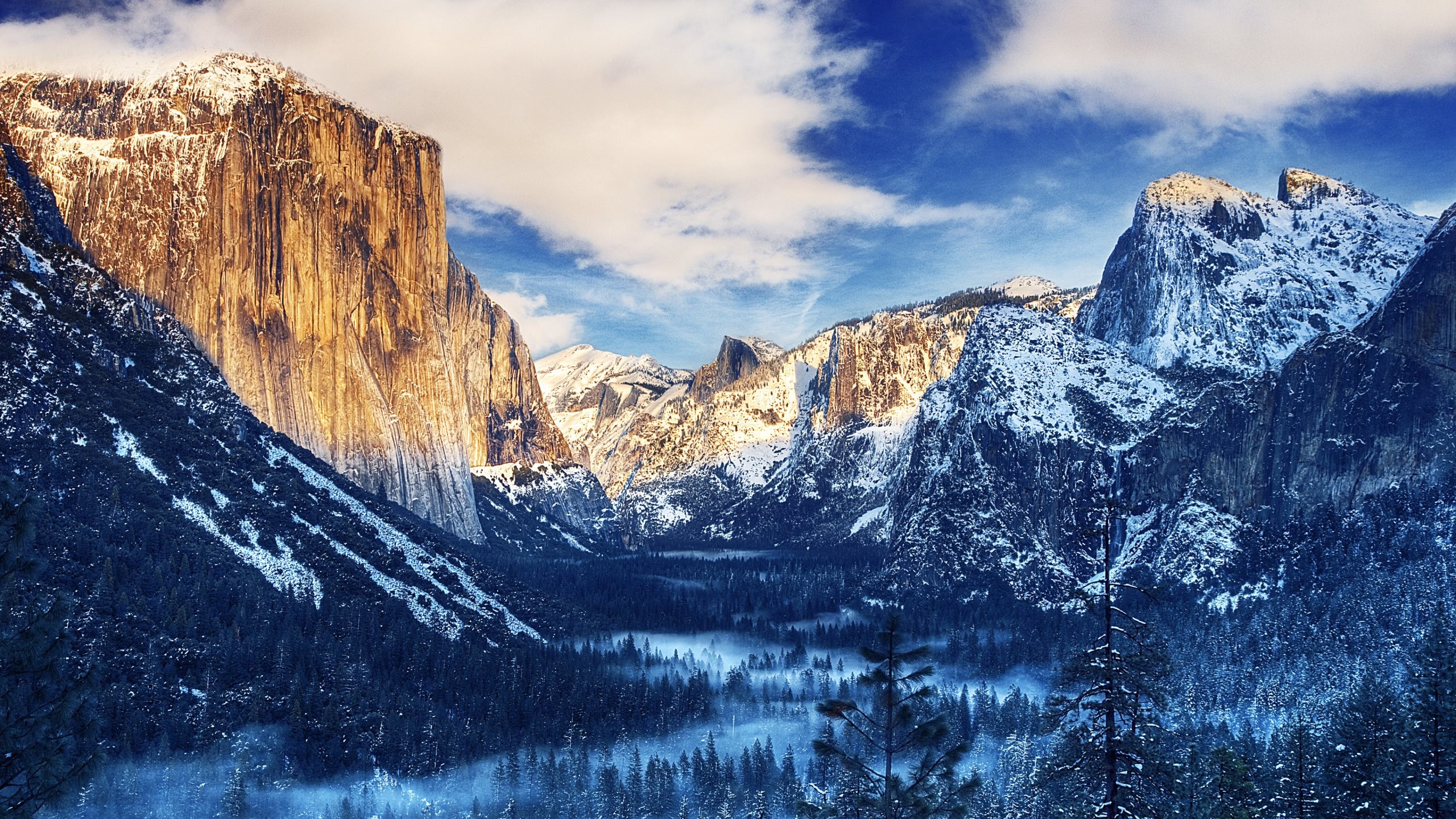 2560x1440 Yosemite Winter Wallpaper Desktop