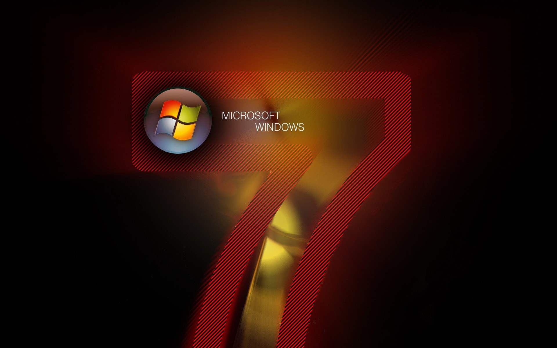 1920x1200  Wallpaper windows 7, microsoft, red, logo, black