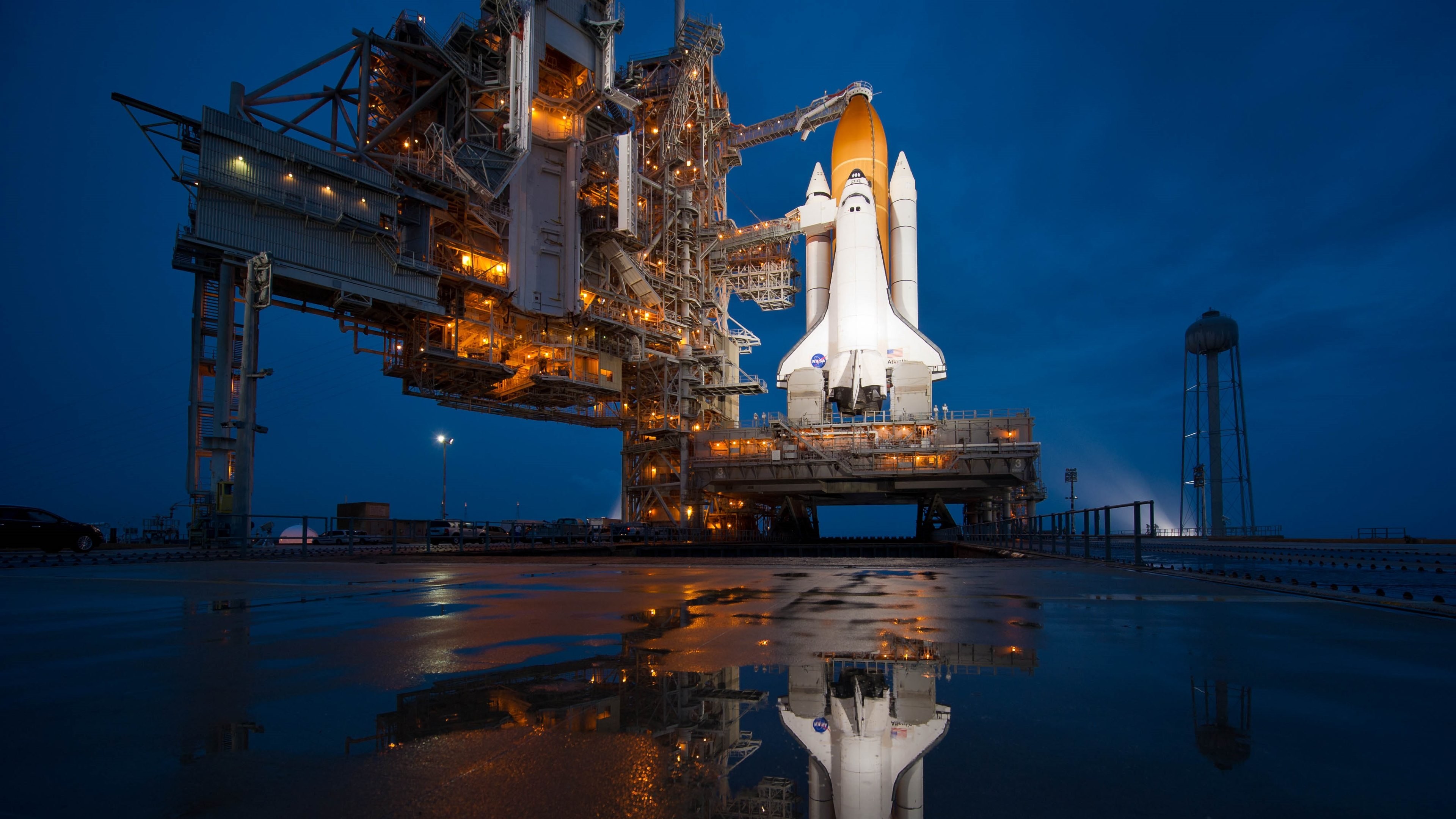 3840x2160  The 2nd HD wallpaper with the NASA Atlantis shuttle on the launch  platform
