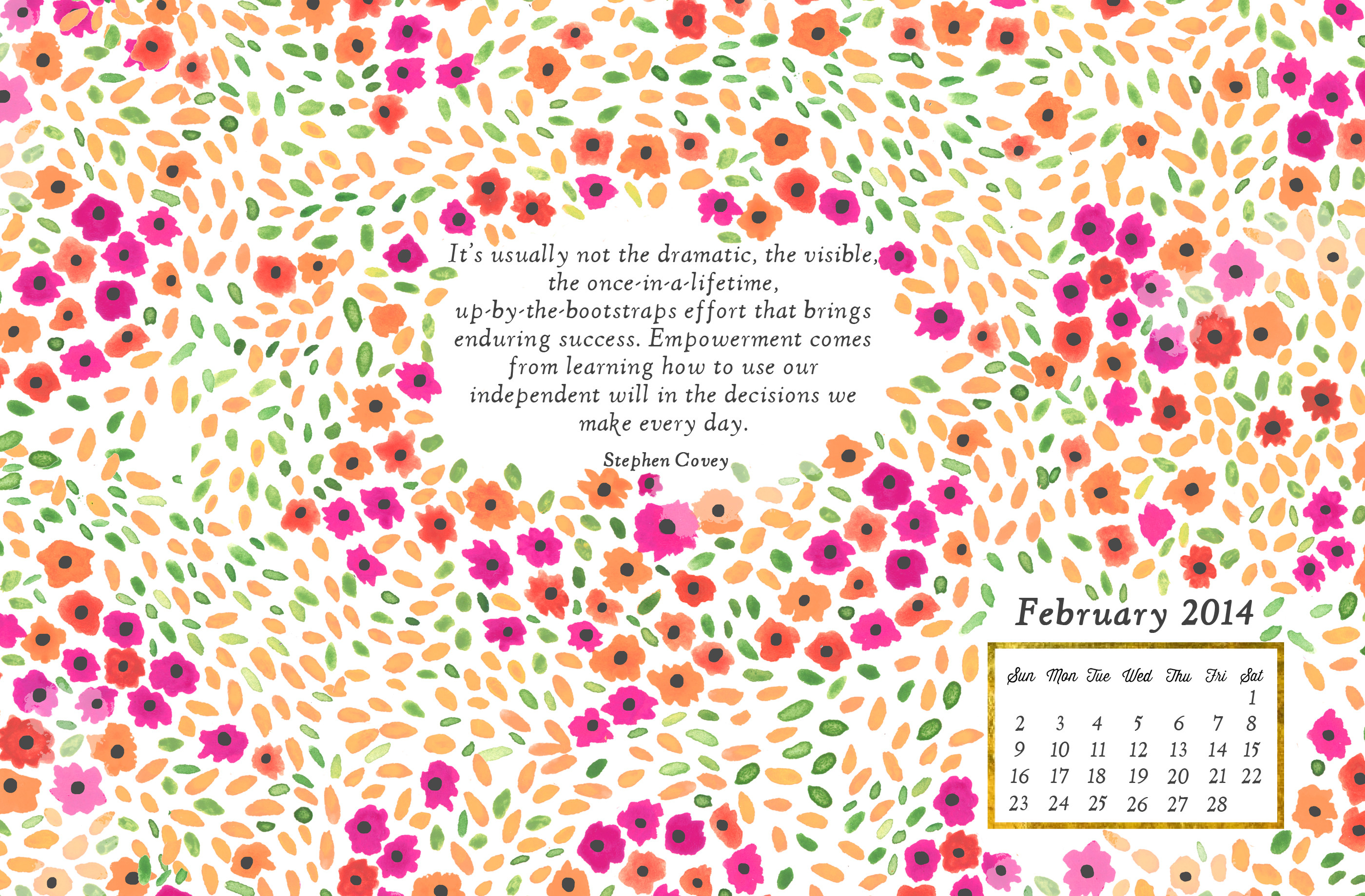 2800x1839 Download Jess Lively's lovely desktop wallpaper for the new month. Its  warm, flowery background is perfect in getting us through these cold months.