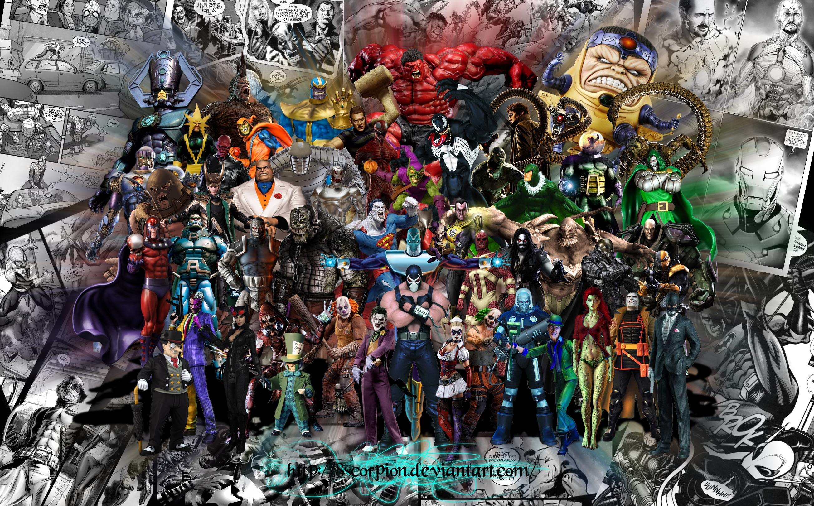 2610x1623 dc and marvel villains by 8scorpion on DeviantArt