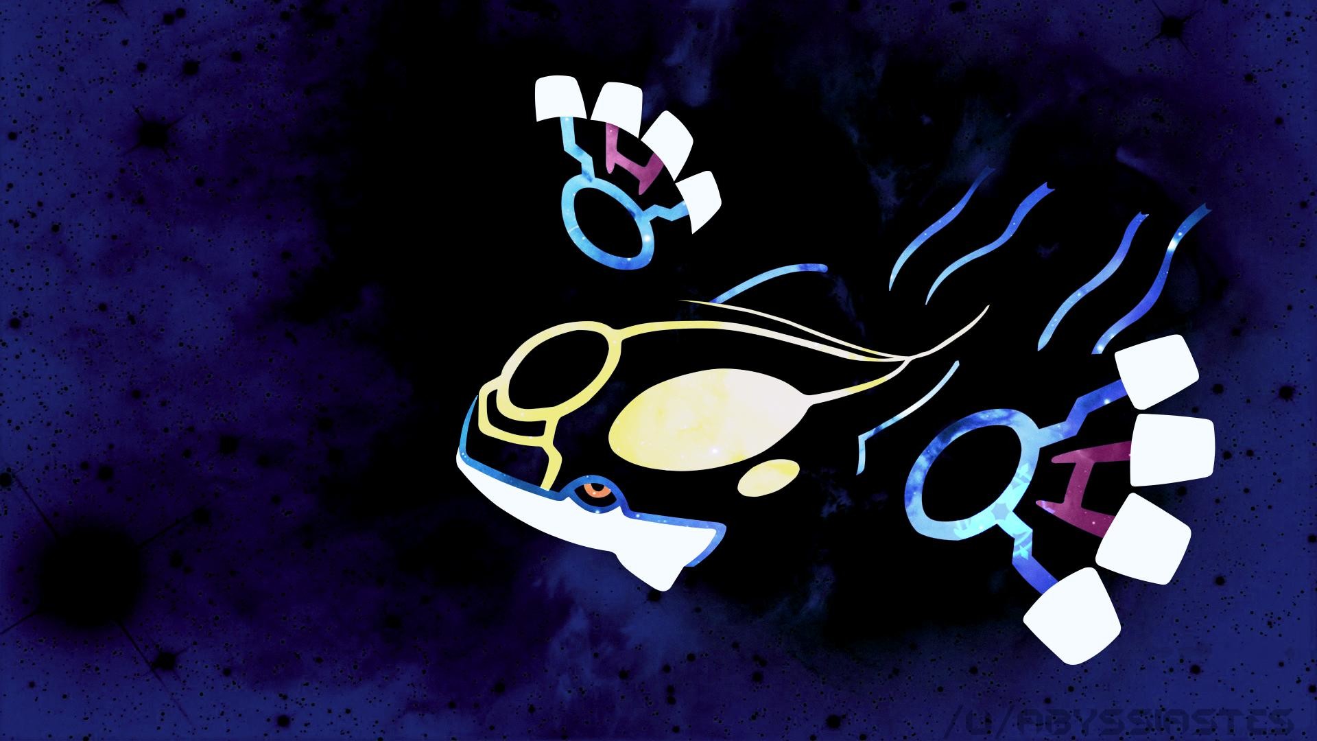1920x1080 Alpha Kyogre! Spent all of last night working on this wallpaper .