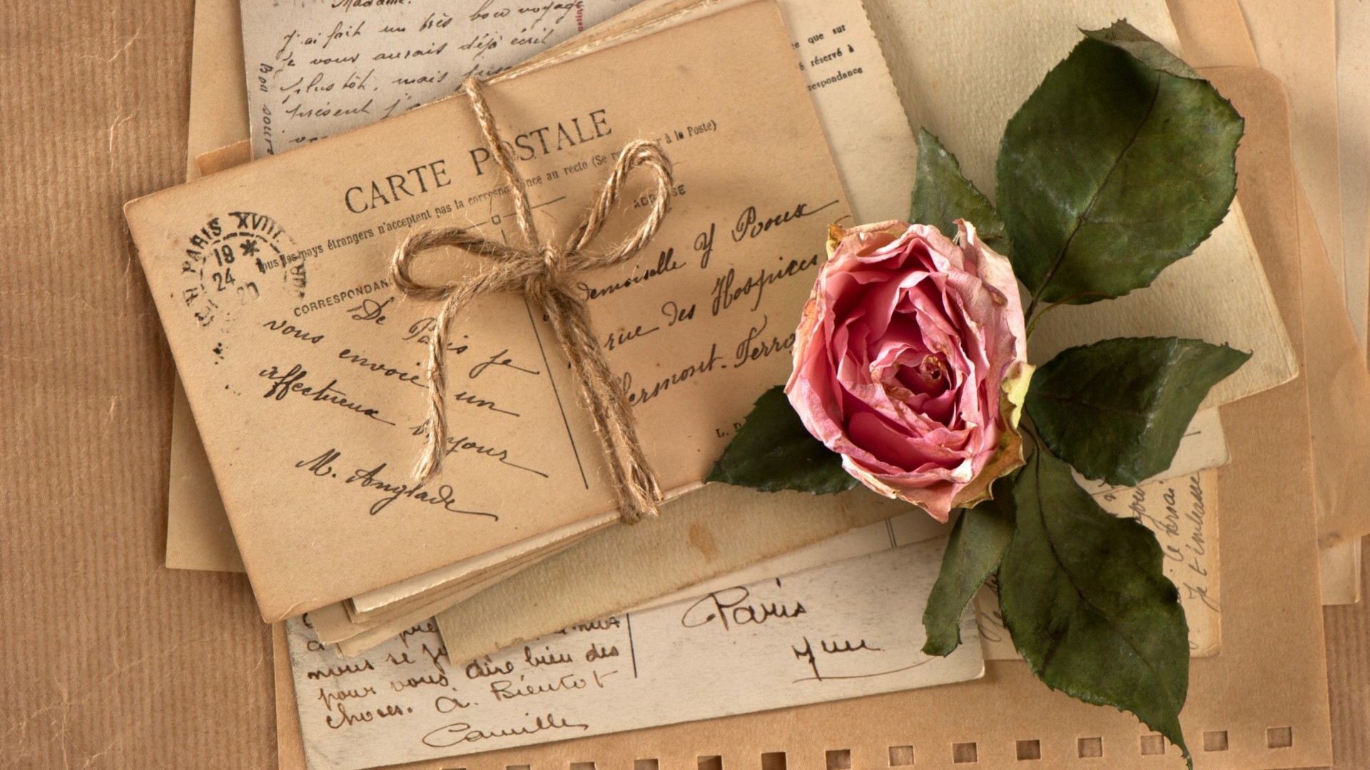 1920x1080 Vintage Love Letters  free android wallpaper