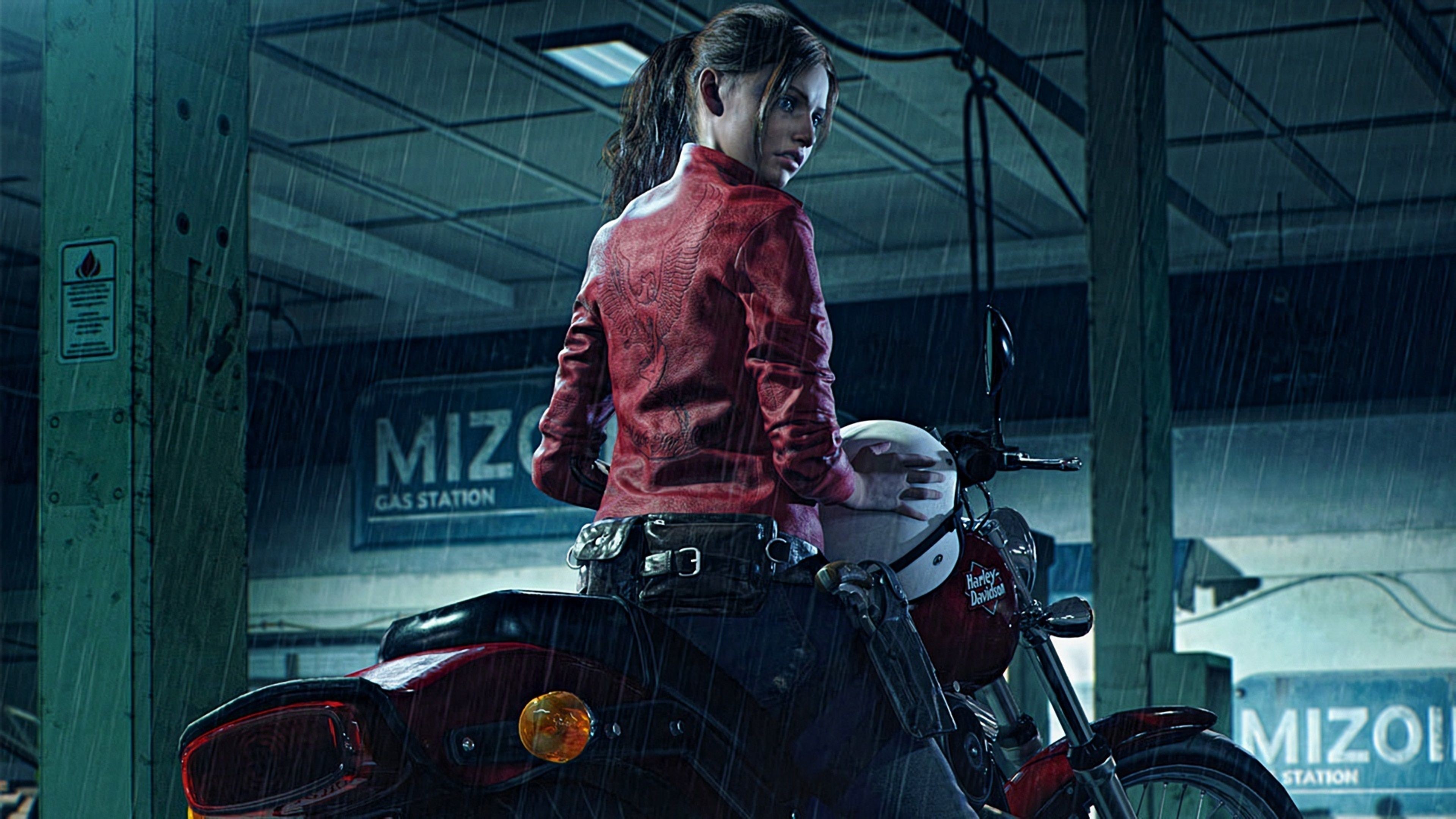 3840x2160 Resident Evil 2 2019 Claire Redfield Harley Davidson resident evil 2  wallpapers, hd-wallpapers, games wallpapers, claire redfield wallpapers, 4k- wallpapers, ...