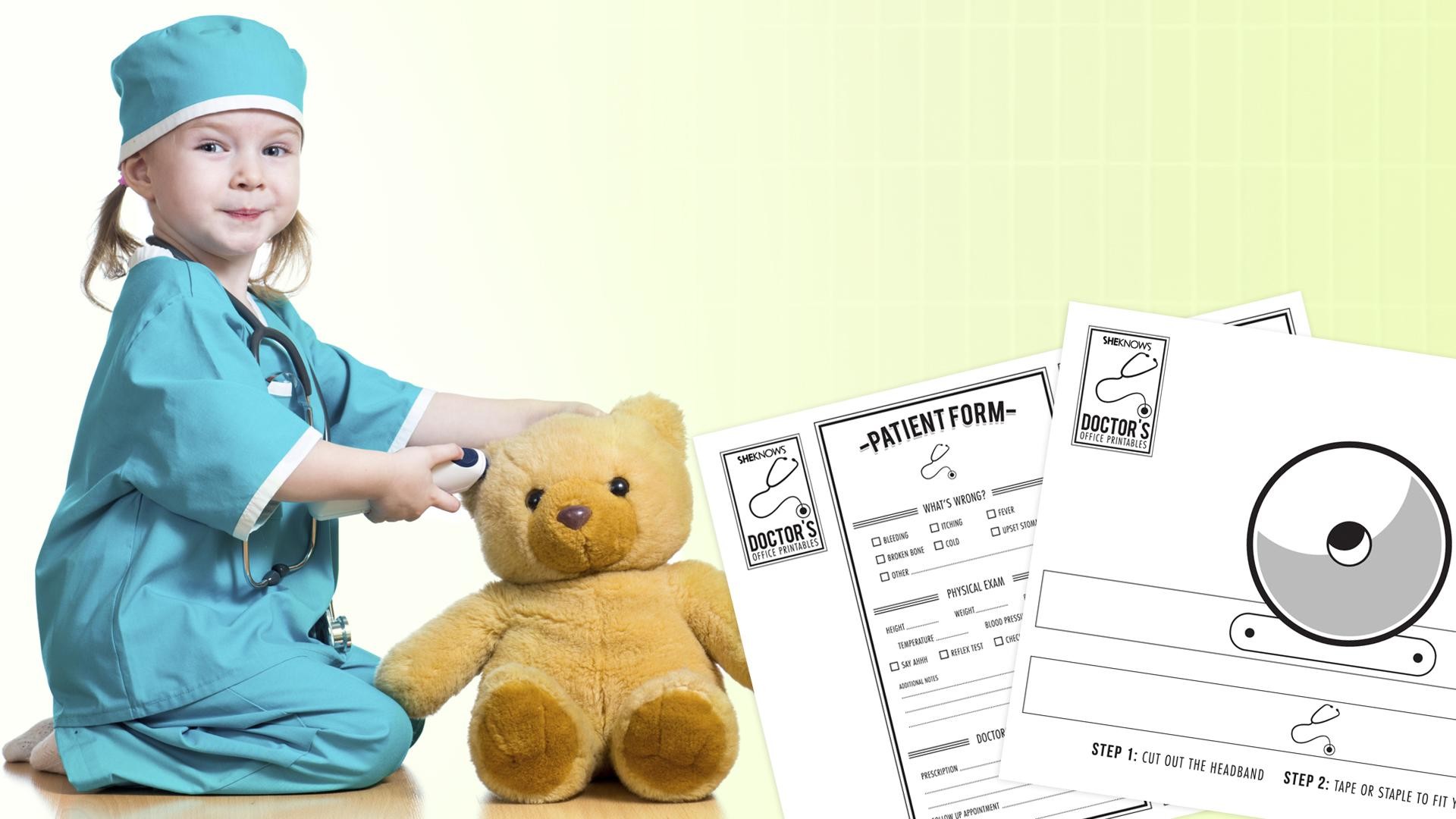 1920x1080 Printable pack gives your child everything needed to play doctor