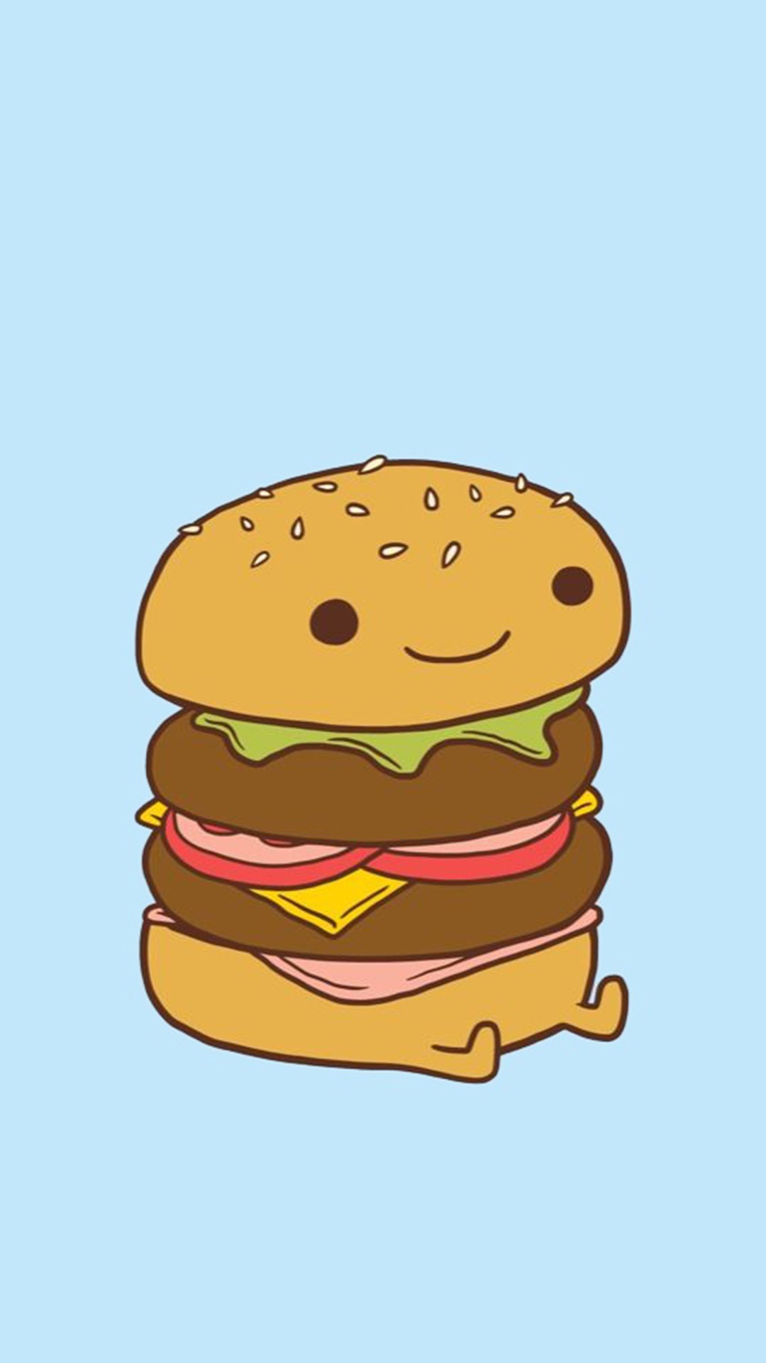 1080x1920 Da burger Â· Cute Food DrawingsCute Cartoon ...