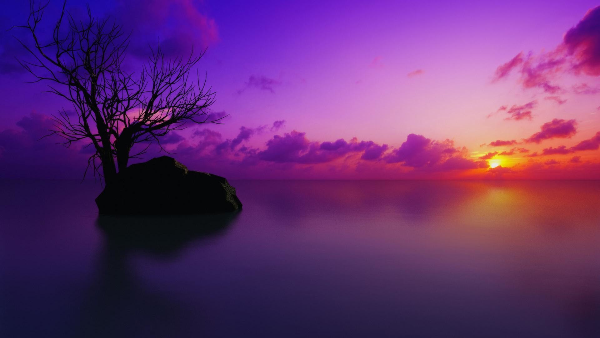 1920x1080 Nature Sunset And Lake Scenic Background Widescreen and HD .