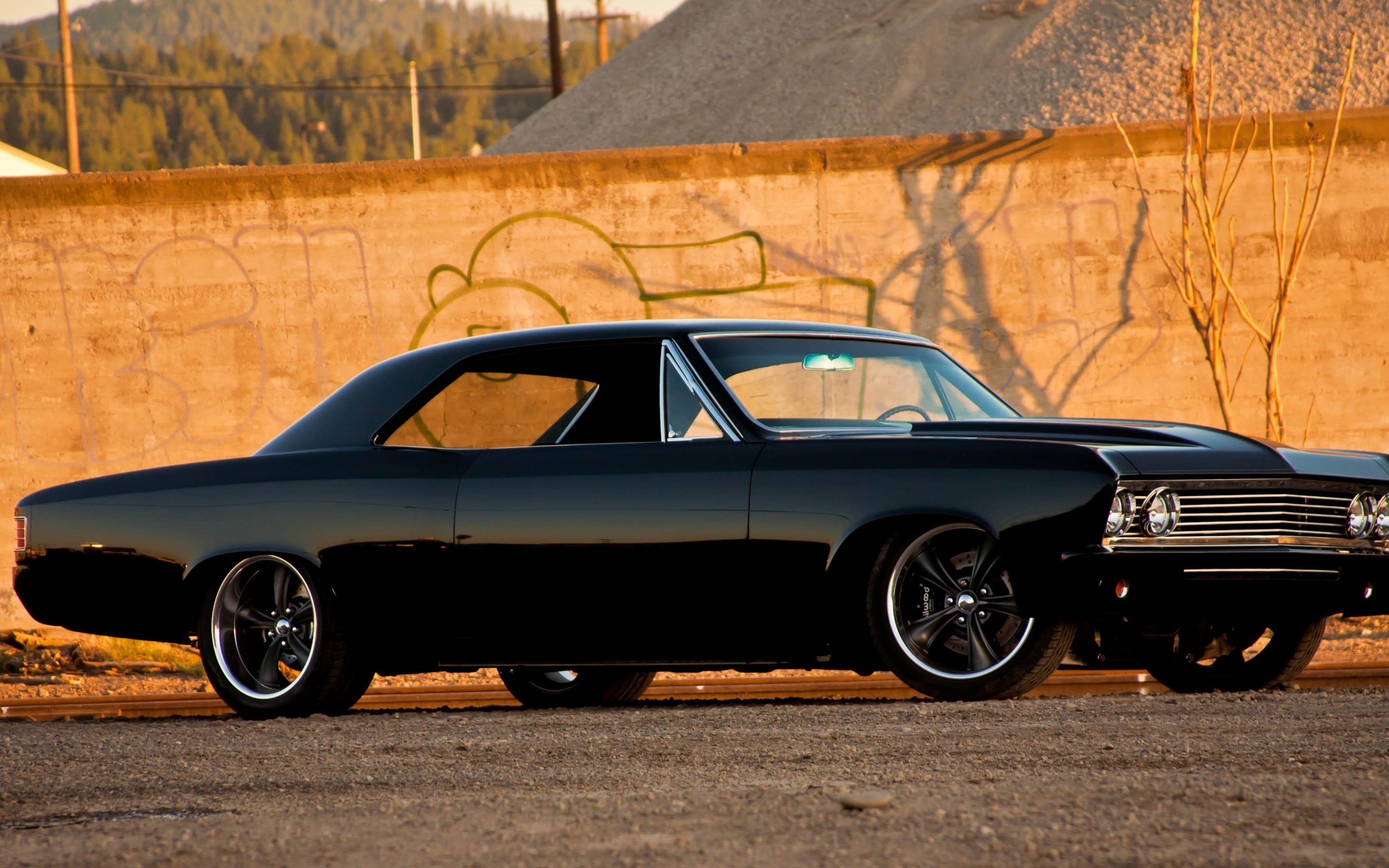 2880x1800 Chevrolet Chevelle SS vehicles cars auto retro classic muscle tuning hot  rod wheels stance black wallpaper